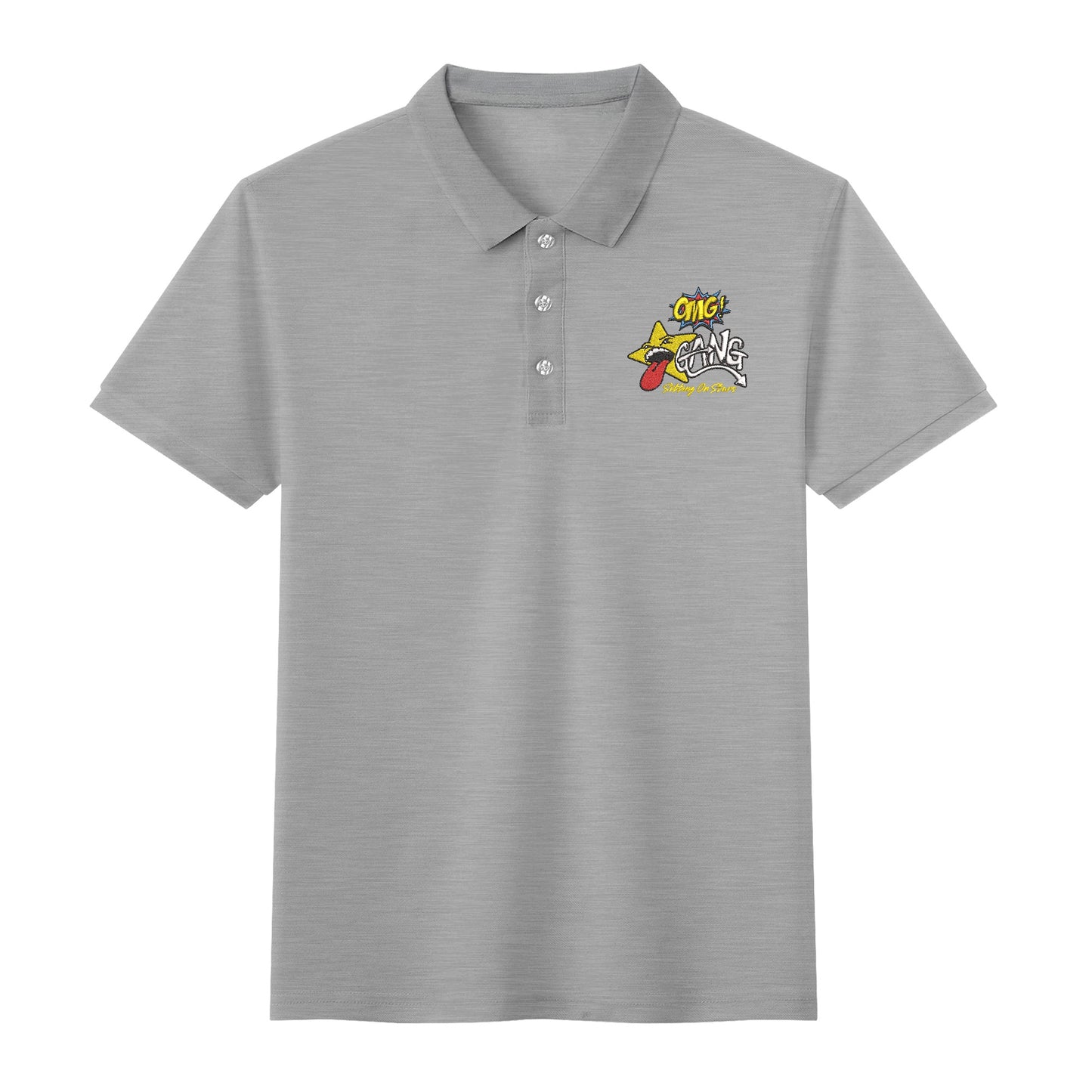 Star Gang Embroidered Unisex Cotton Polo Shirt