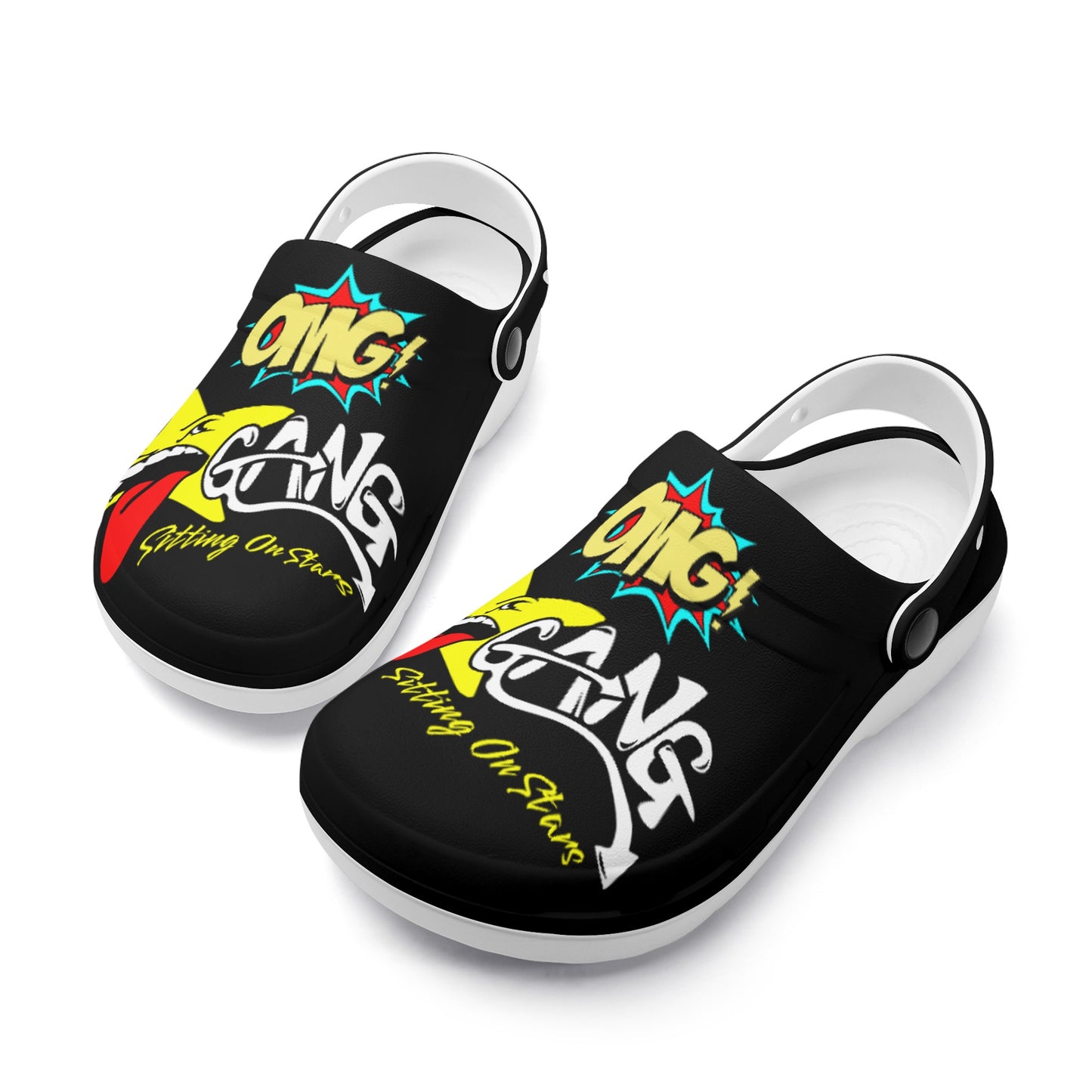 Star Gang Mens  Black Lightweight Star Kicks