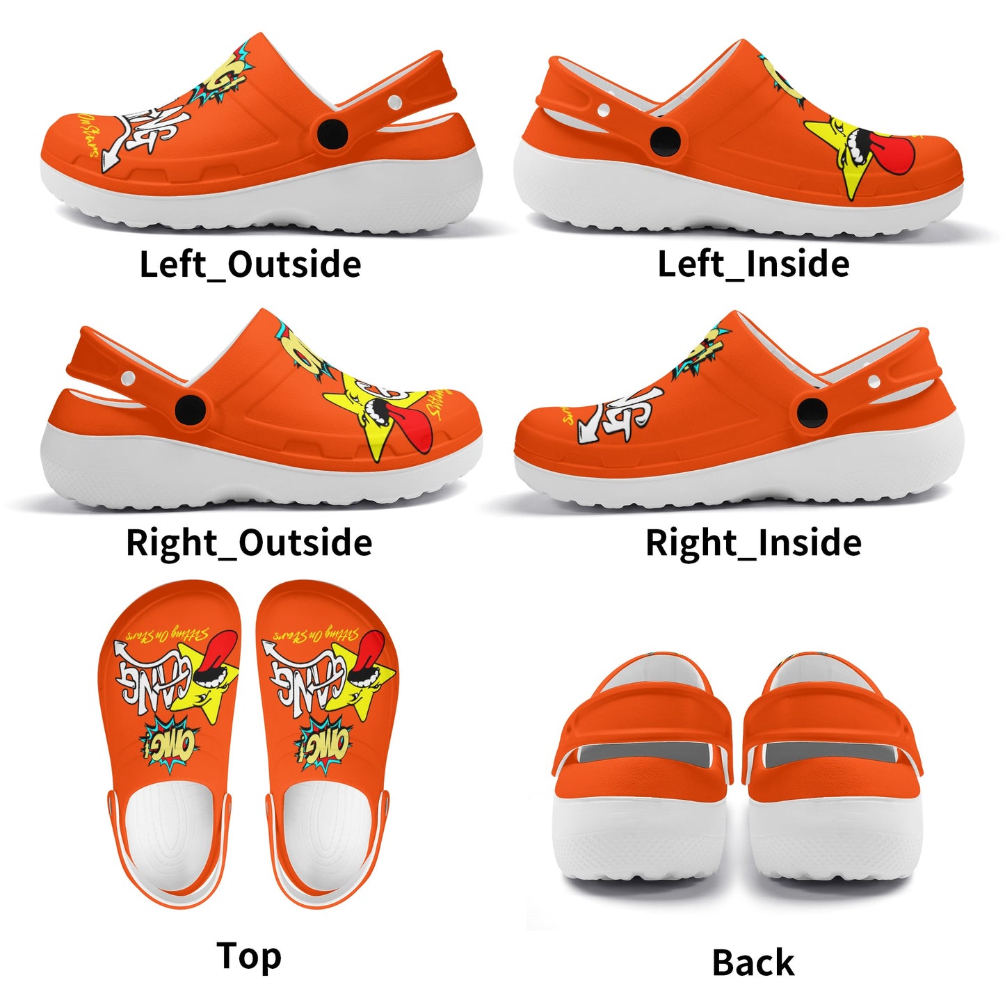 Star Gang Mens Dark Orange Lightweight Star Kicks