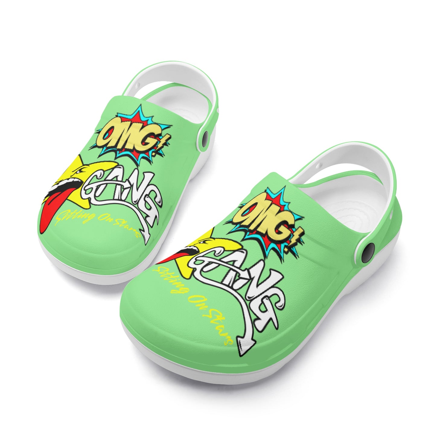 Star Gang Mens Mint Green Lightweight Star Kicks