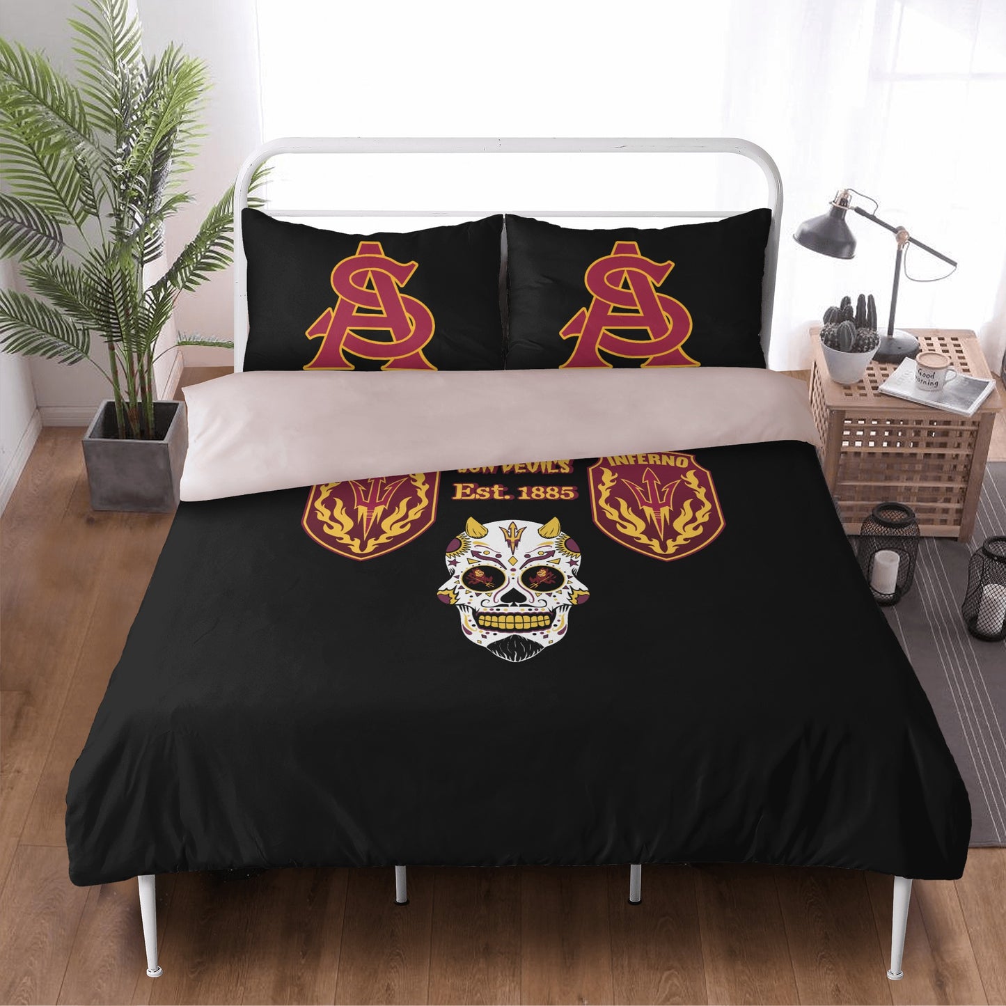 Sun Devil Dia De Los Muertos  Edition 3 Pcs Beddings