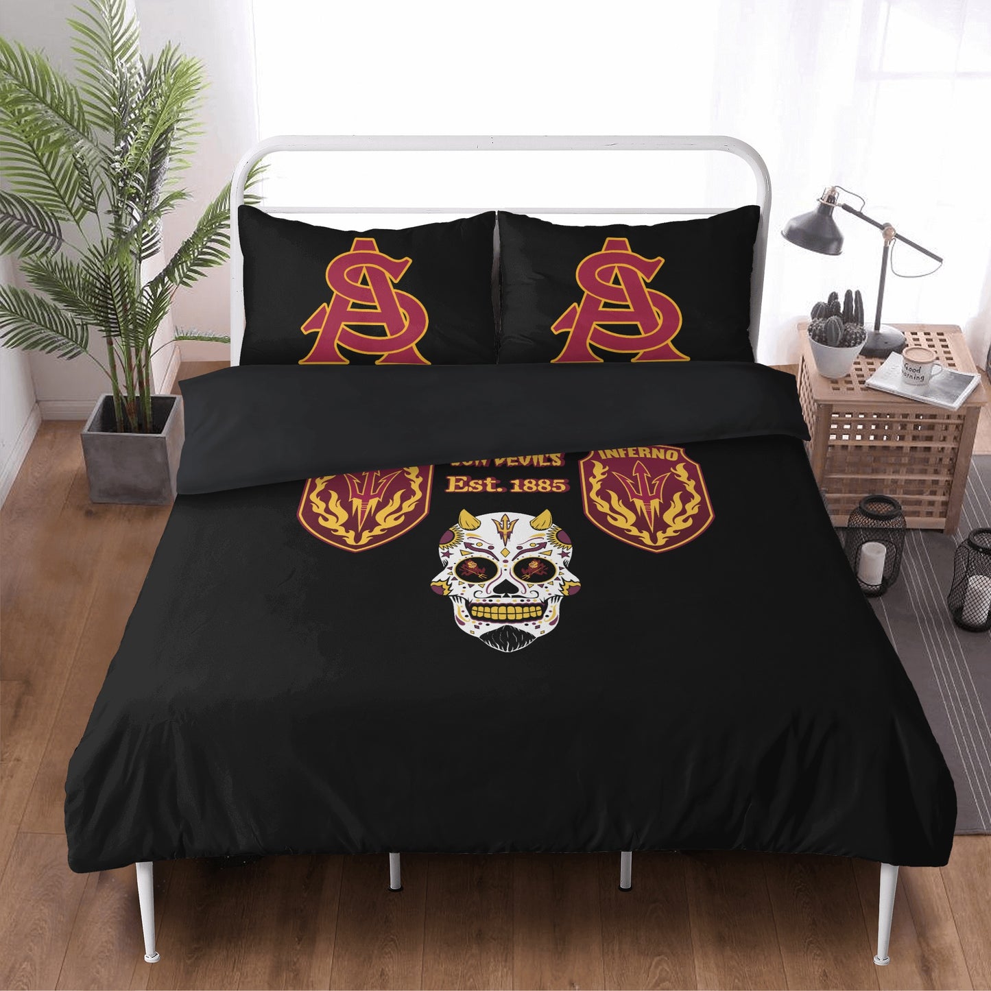 Sun Devil Dia De Los Muertos  Edition 3 Pcs Beddings