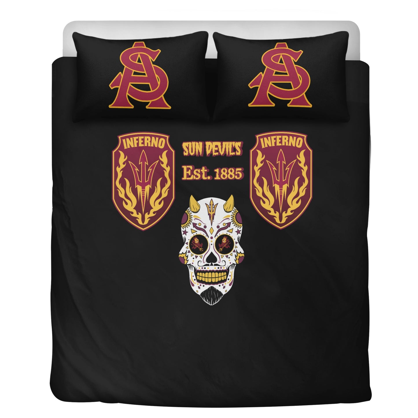 Sun Devil Dia De Los Muertos  Edition 3 Pcs Beddings