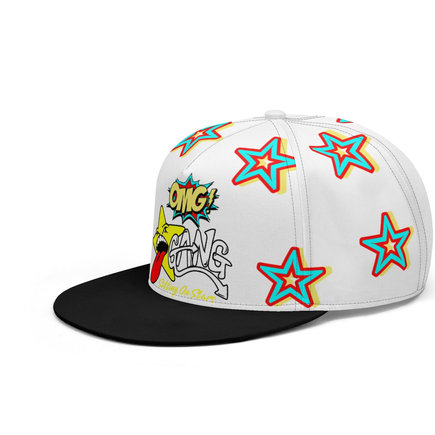 Star Gang White Snapbacks