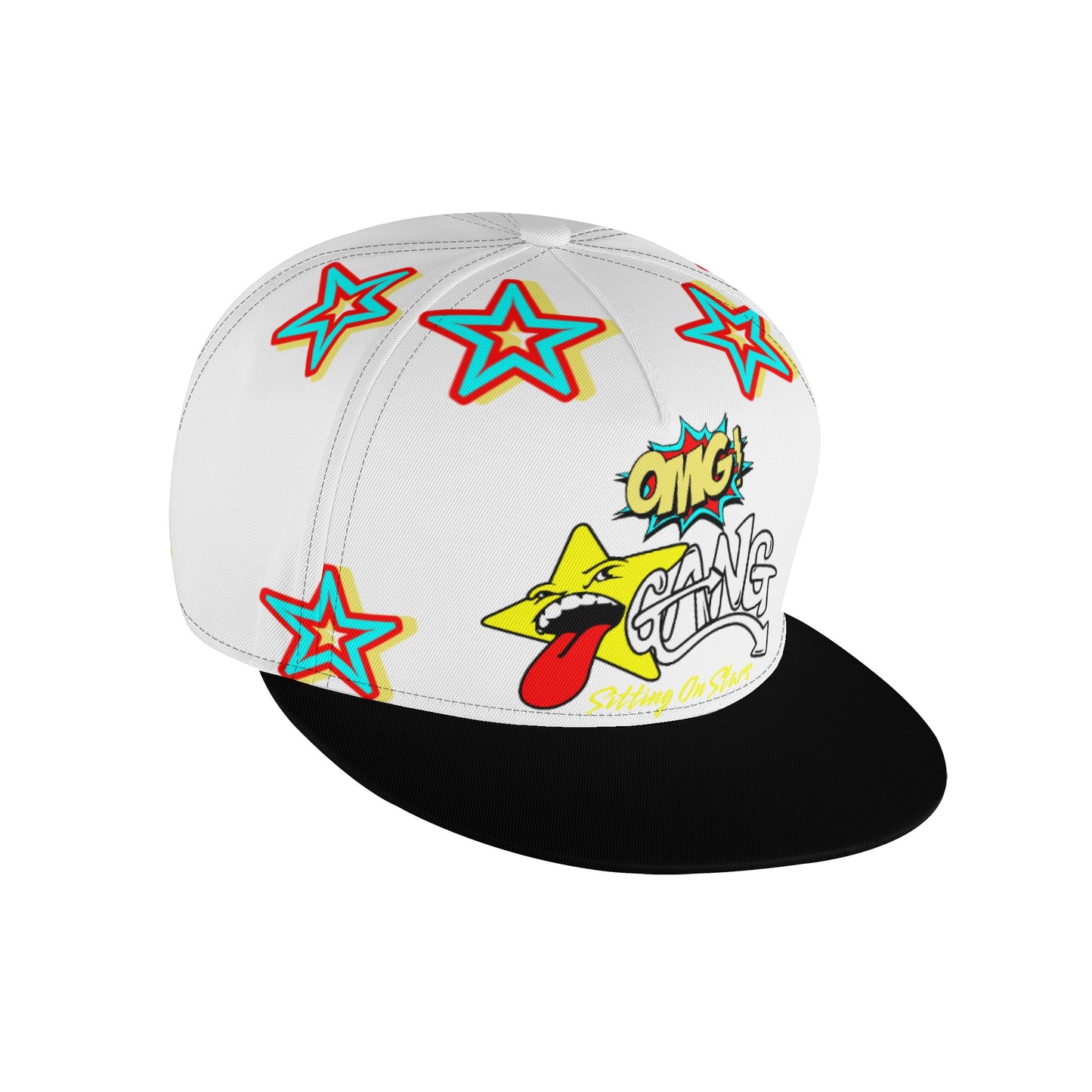 Star Gang White Snapbacks