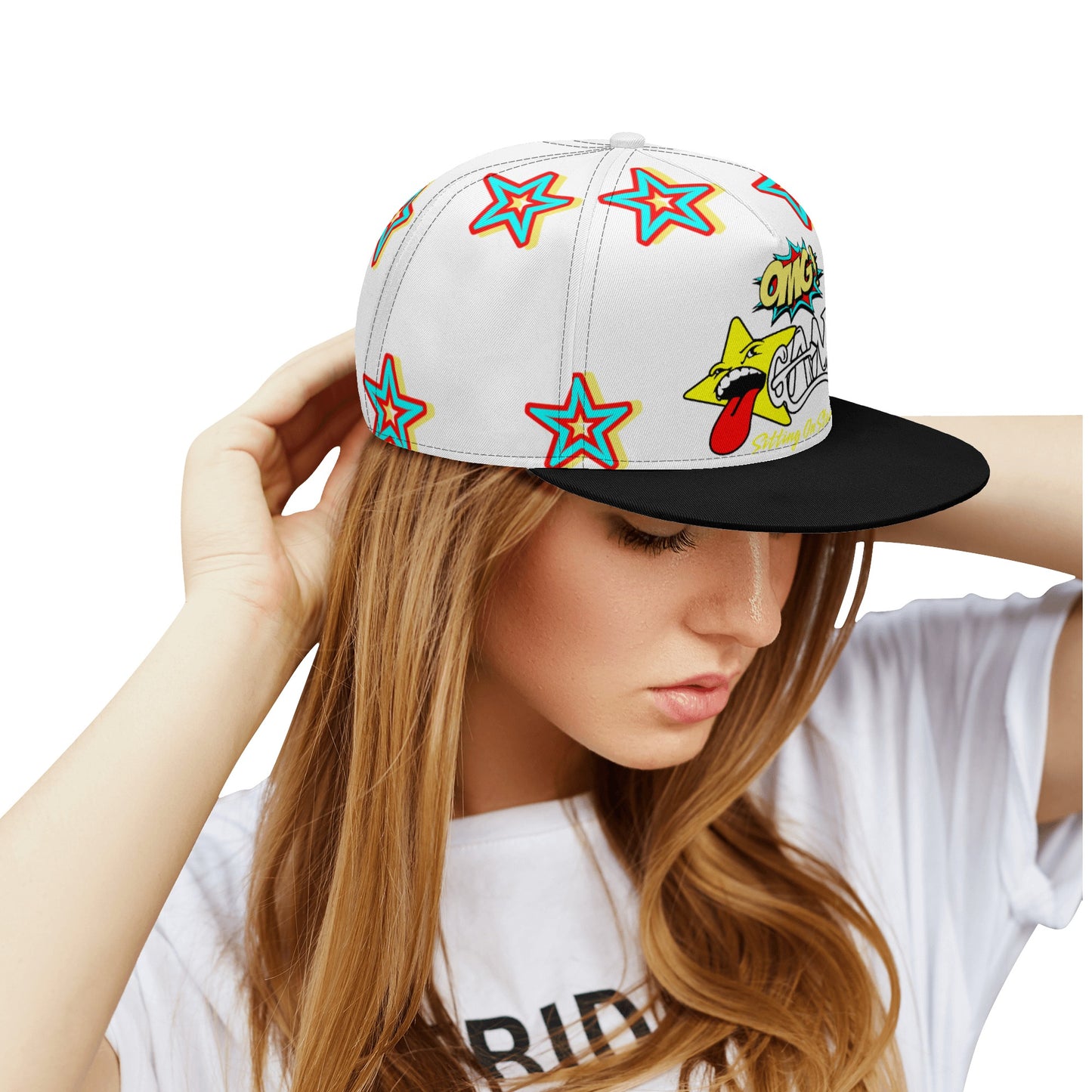 Star Gang White Snapbacks