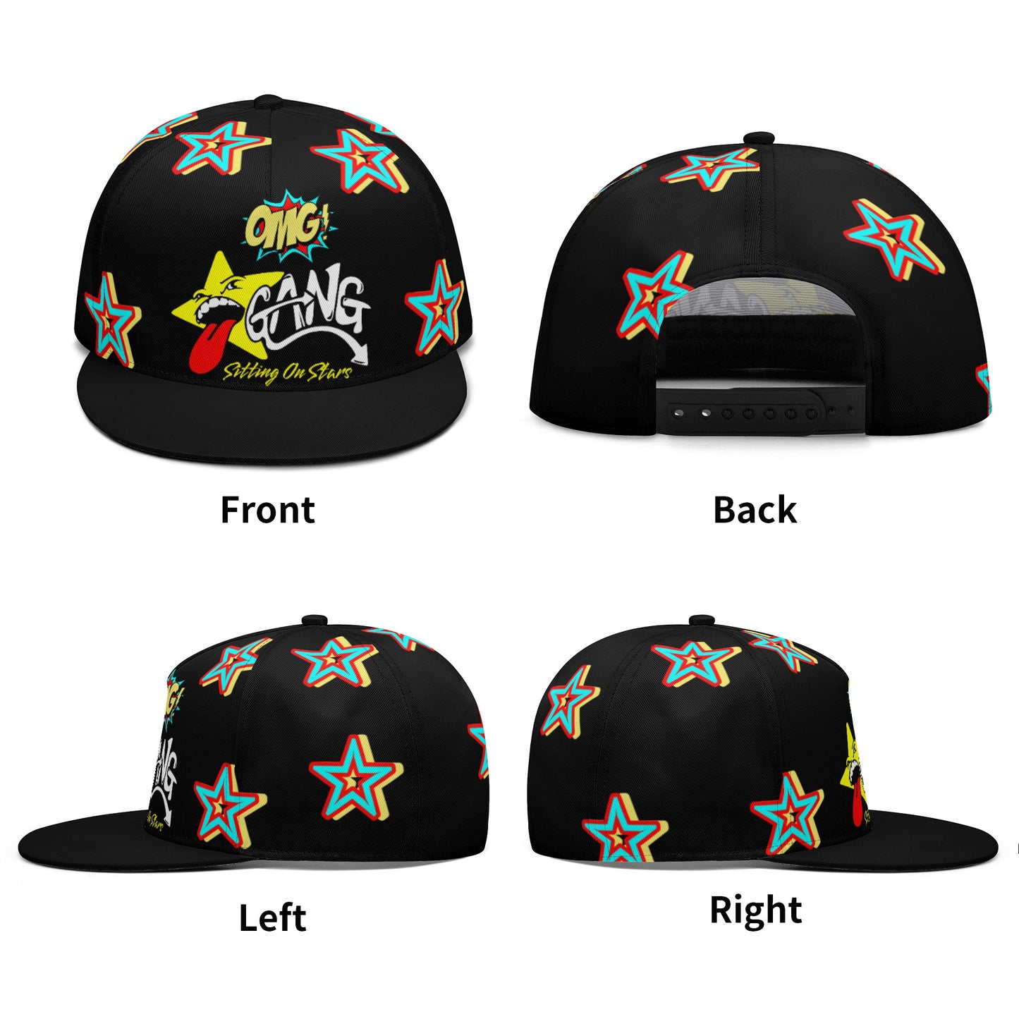 Star Gang Black Snapbacks