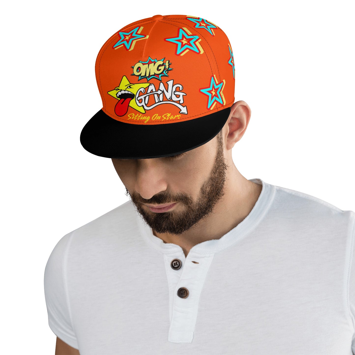 Star Gang Dark Orange Snapbacks