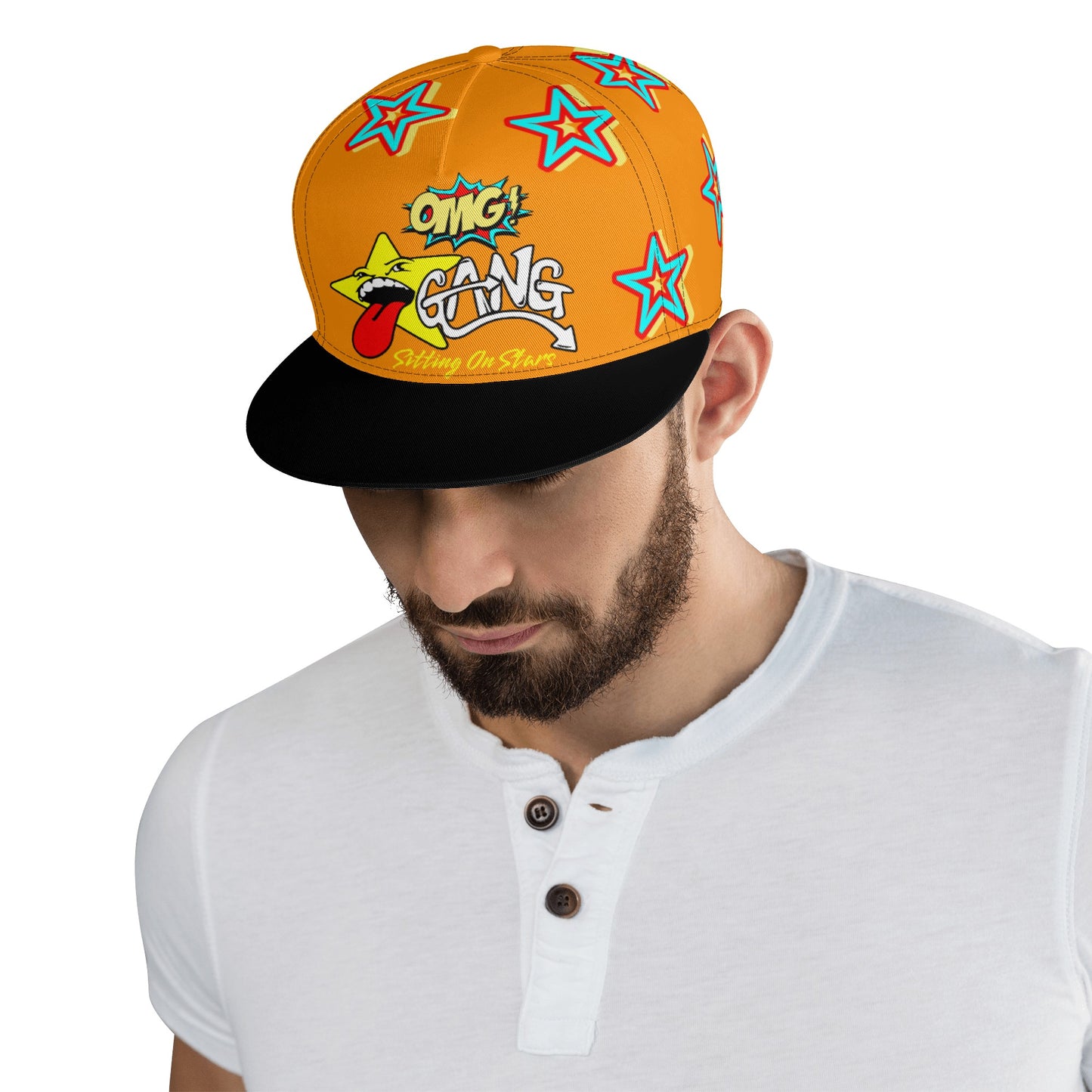 Star Gang Orange Snapbacks