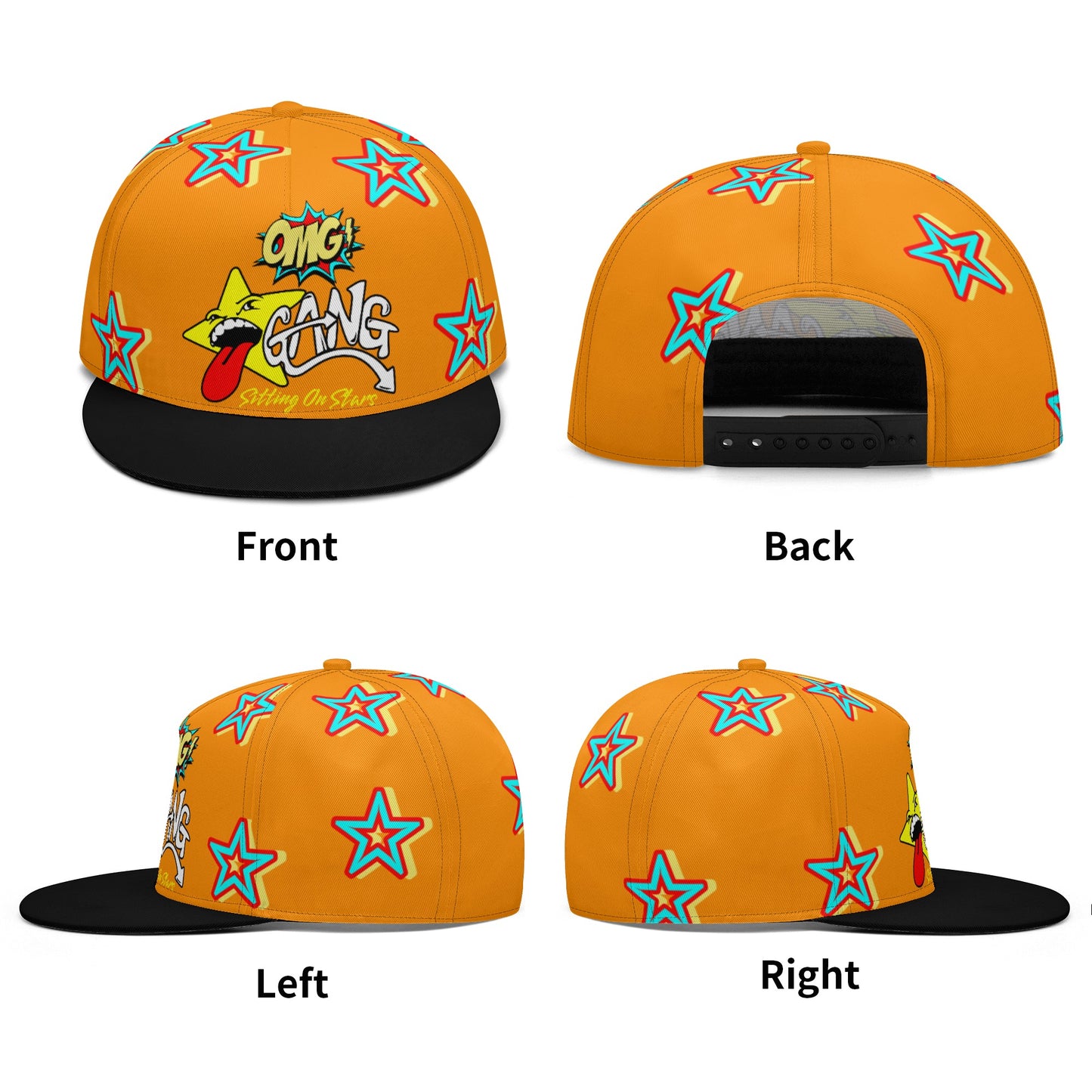 Star Gang Orange Snapbacks