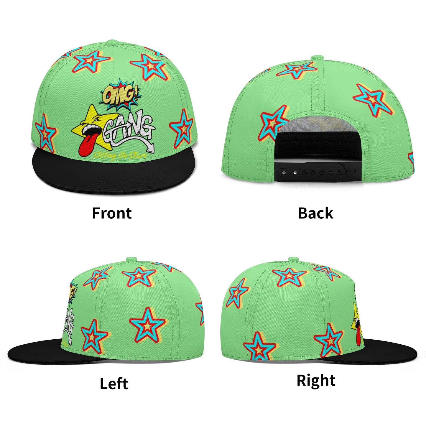 Star Gang Mint Green Snapbacks