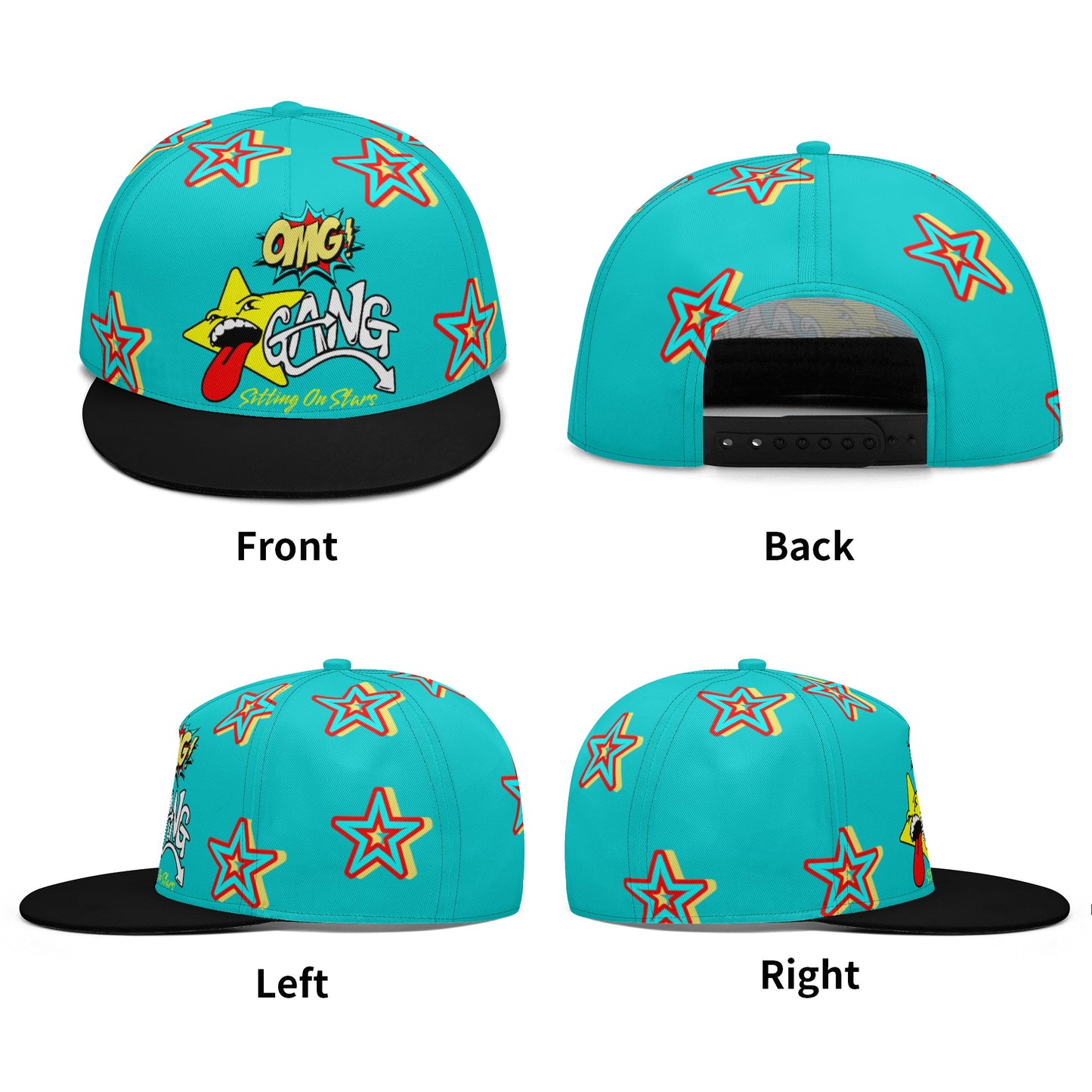 Star Gang Turquoise Snapbacks