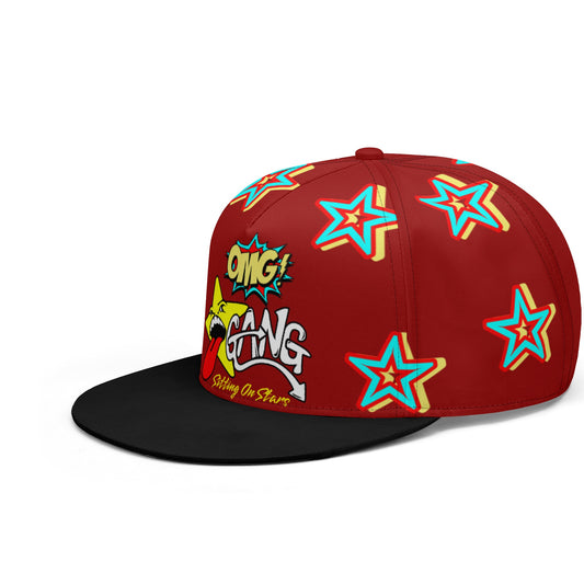 Star Gang Maroon Snapbacks