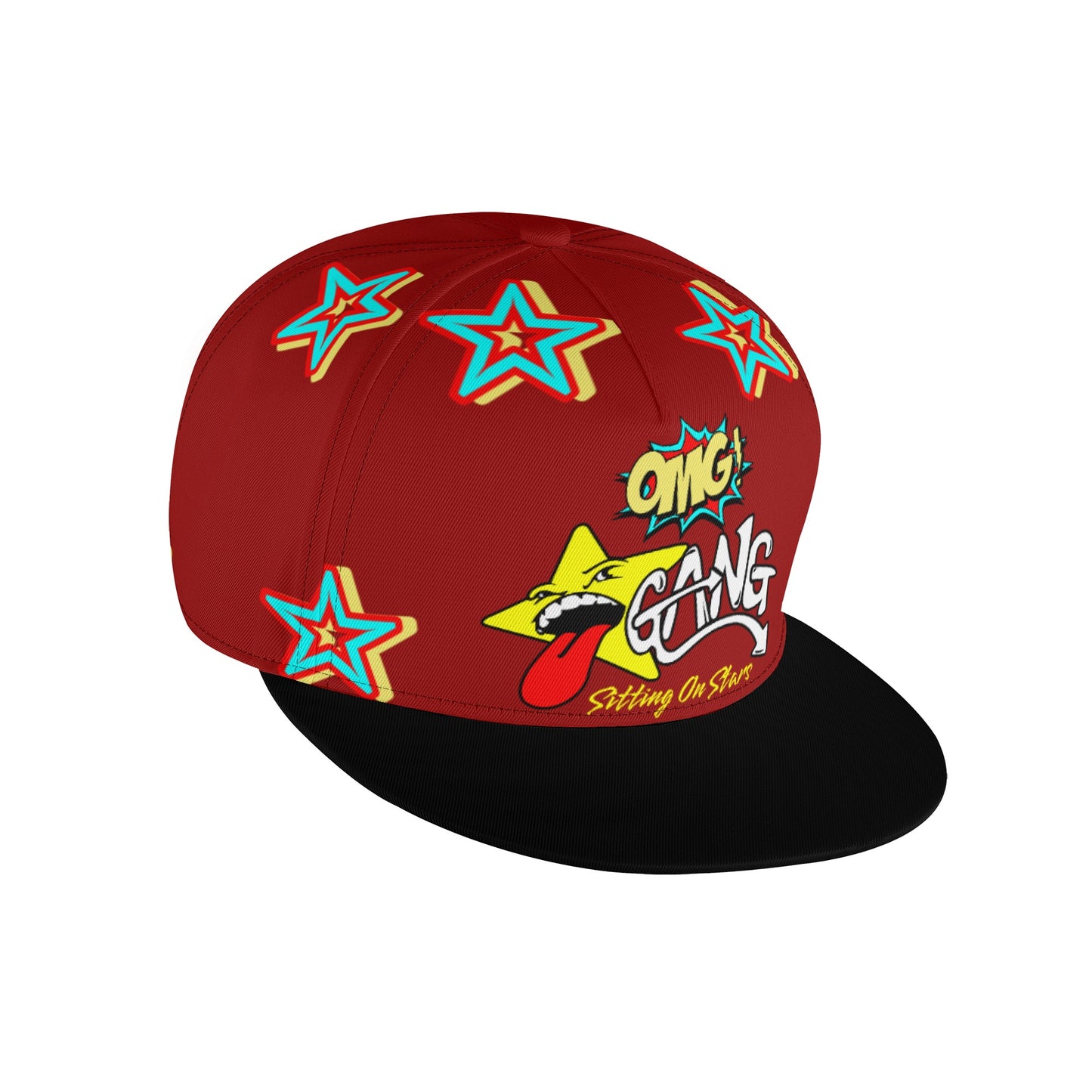 Star Gang Maroon Snapbacks