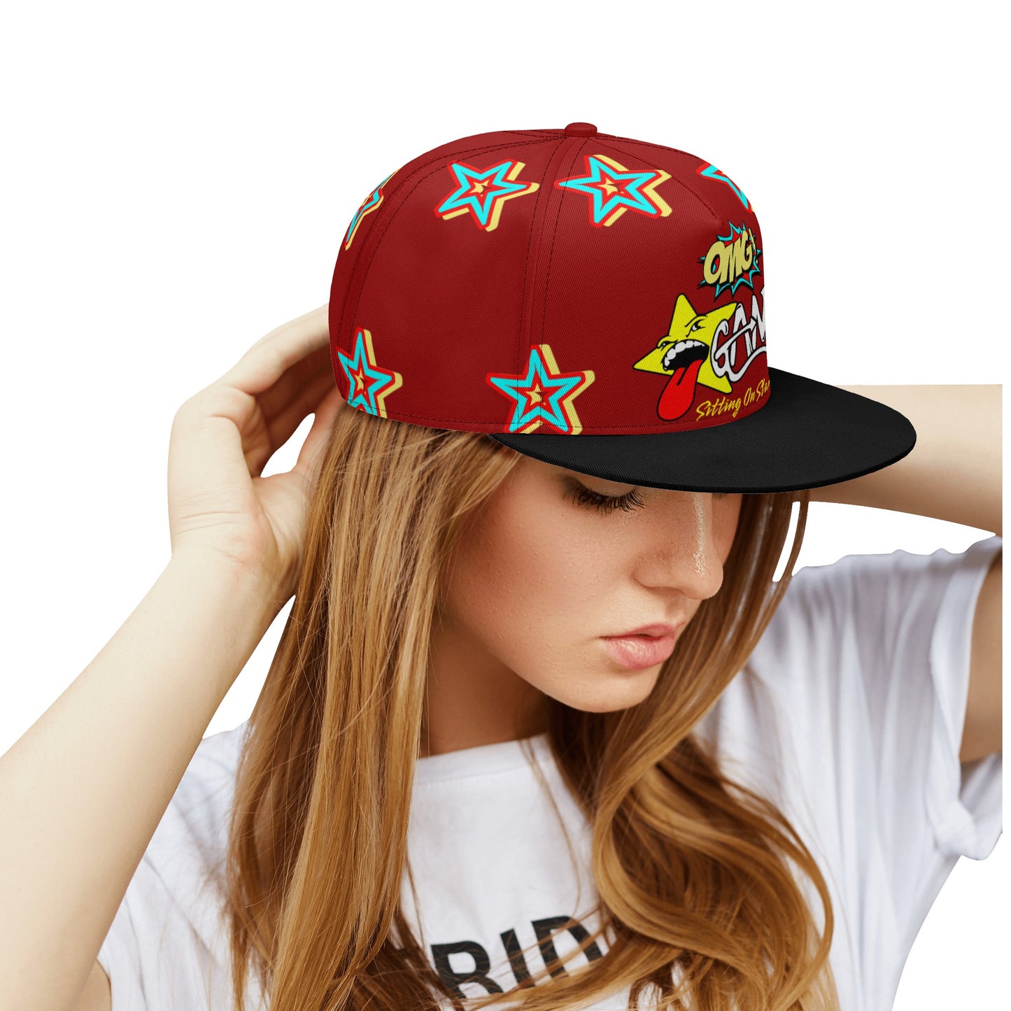 Star Gang Maroon Snapbacks