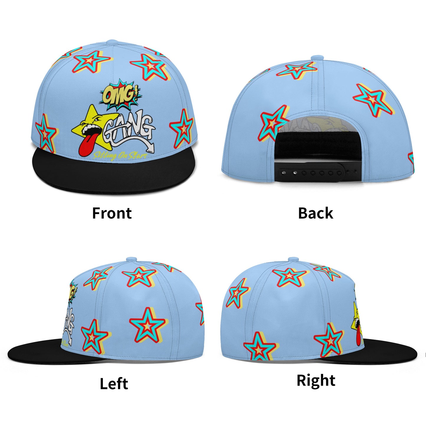 Star Gang Sky Blue Snapbacks