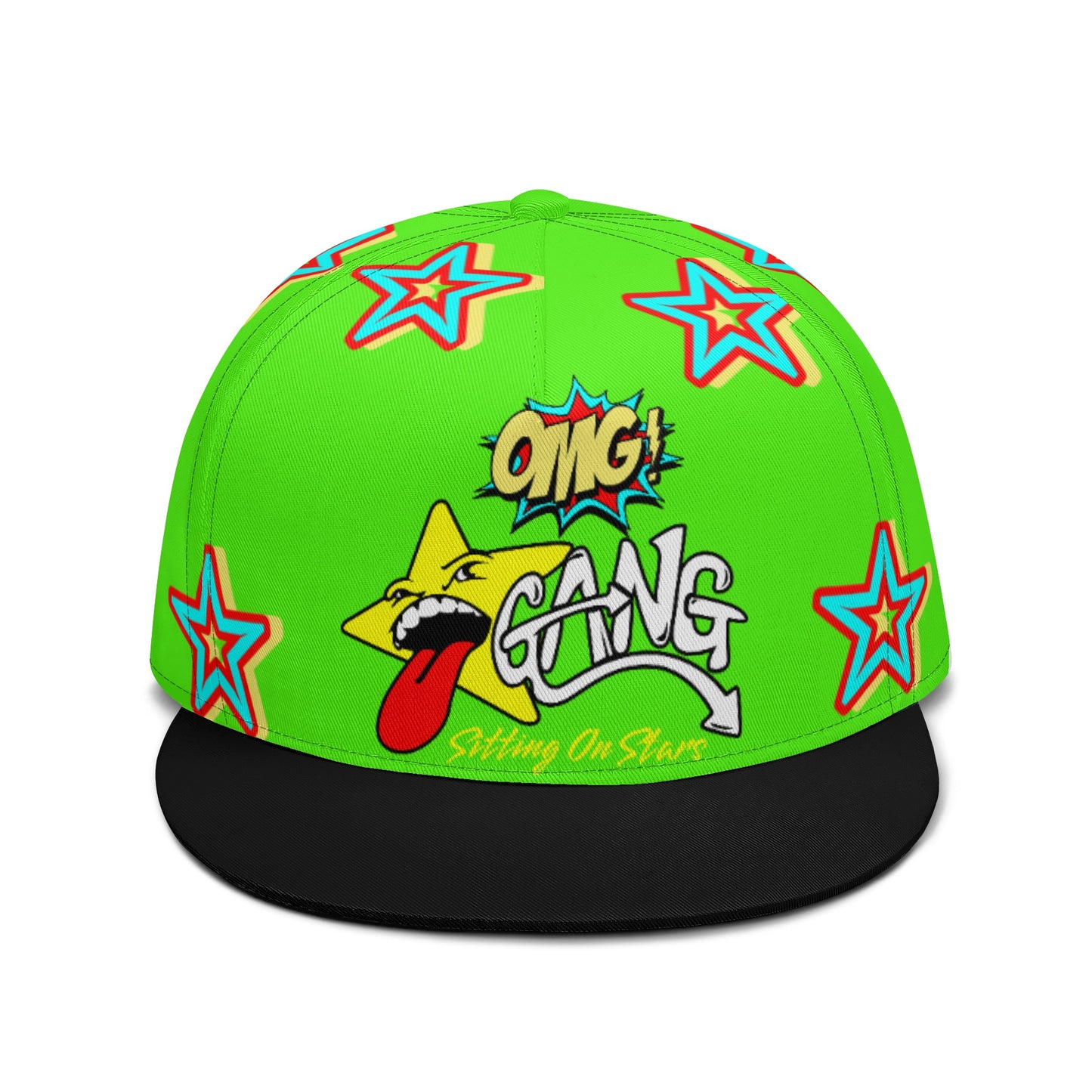 Star Gang Goo Green Snapbacks