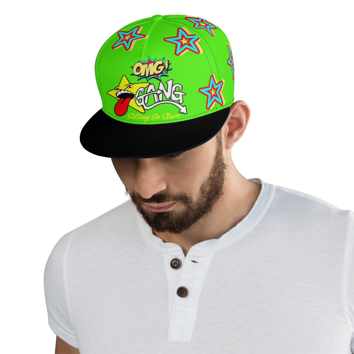 Star Gang Goo Green Snapbacks