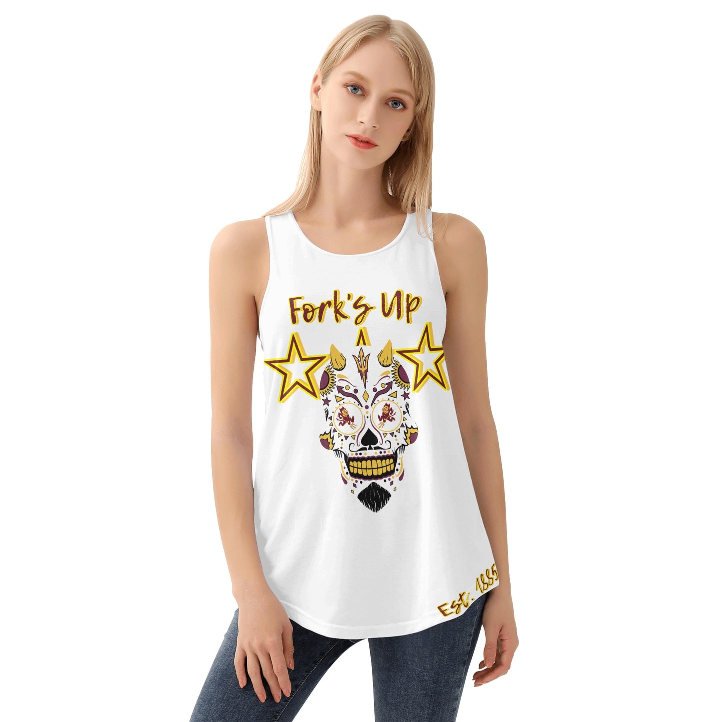 Sun Devils S.O.S Inferno Edition  Womens White Vest