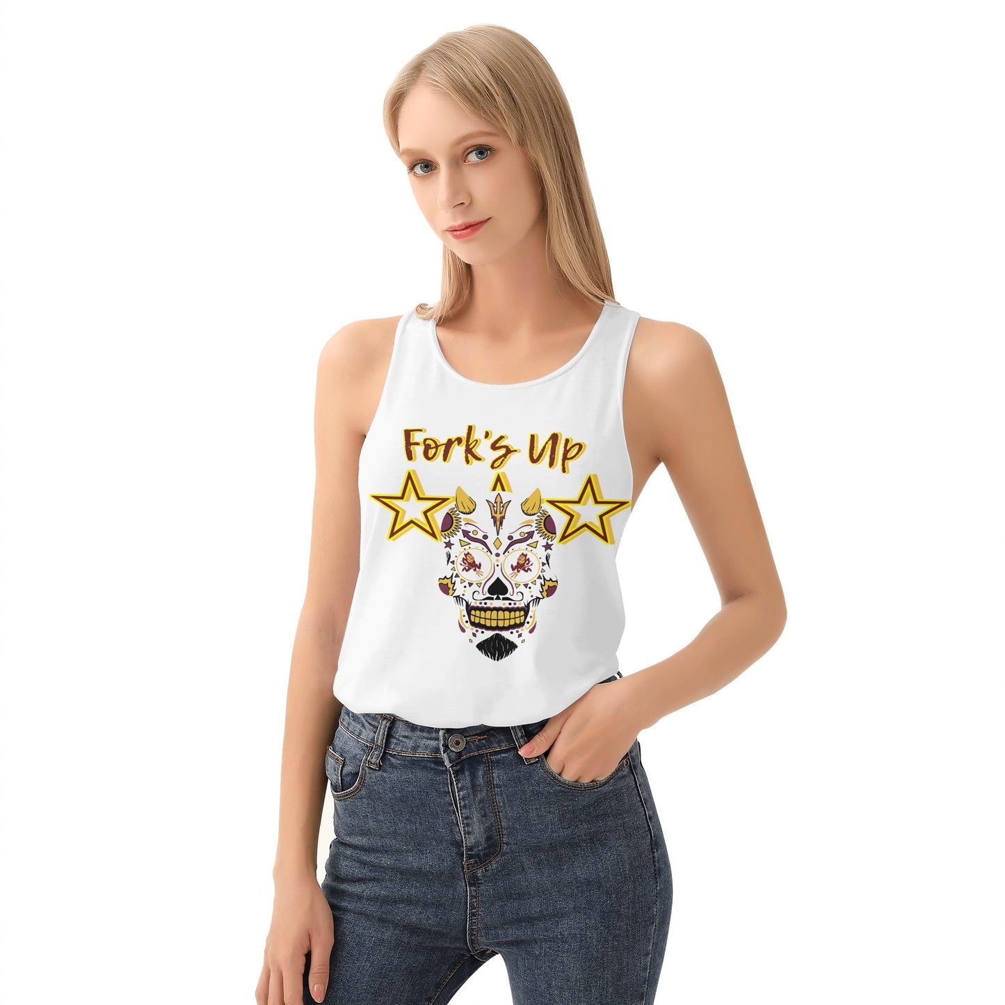 Sun Devils S.O.S Inferno Edition  Womens White Vest