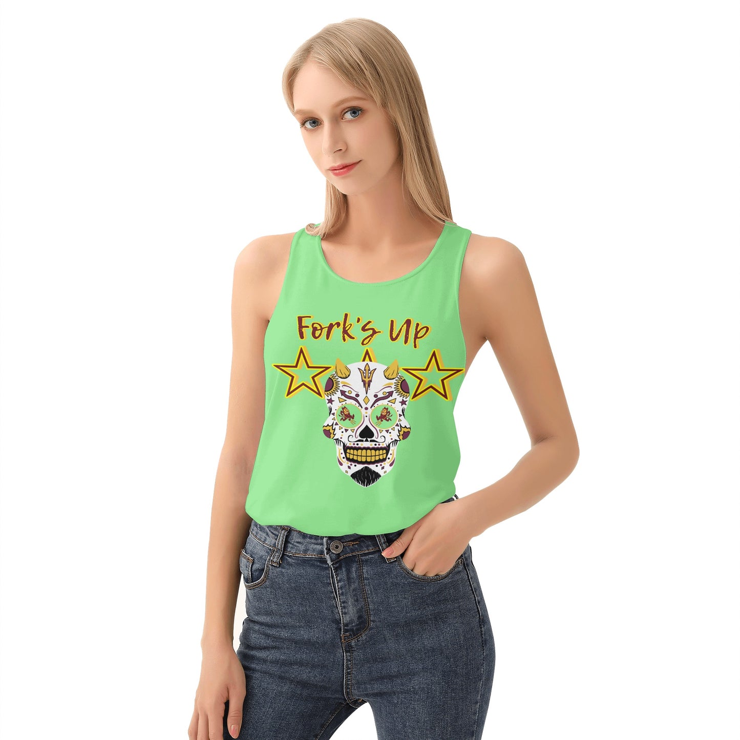 Sun Devils S.O.S Inferno Edition Womens Mint Green Vest