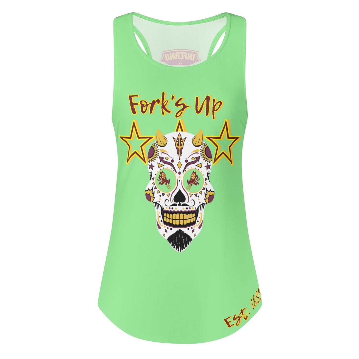 Sun Devils S.O.S Inferno Edition Womens Mint Green Vest