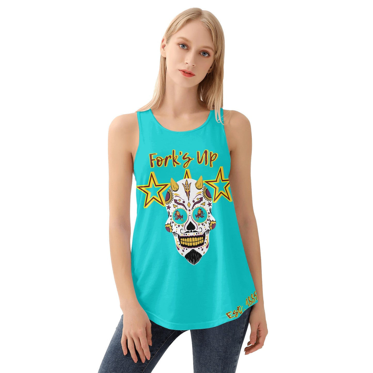 Sun Devils S.O.S Inferno Edition  Womens Turquoise Vest