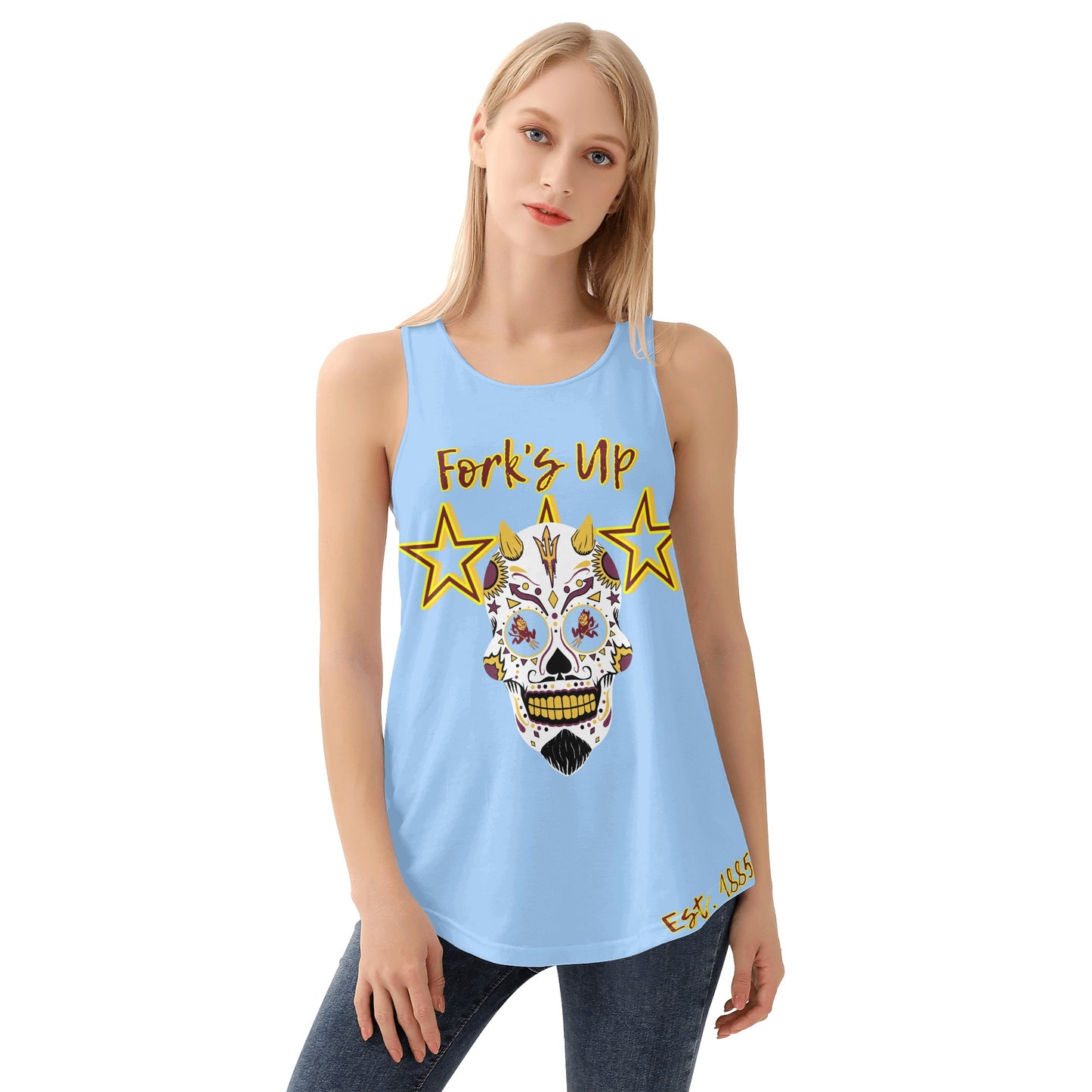 Sun Devils S.O.S Inferno Edition  Womens Sky Blue Vest