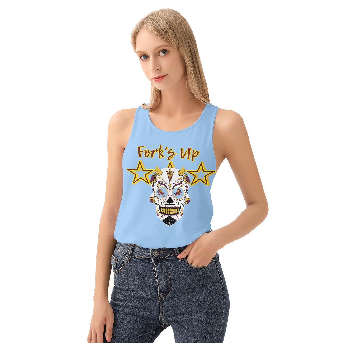 Sun Devils S.O.S Inferno Edition  Womens Sky Blue Vest