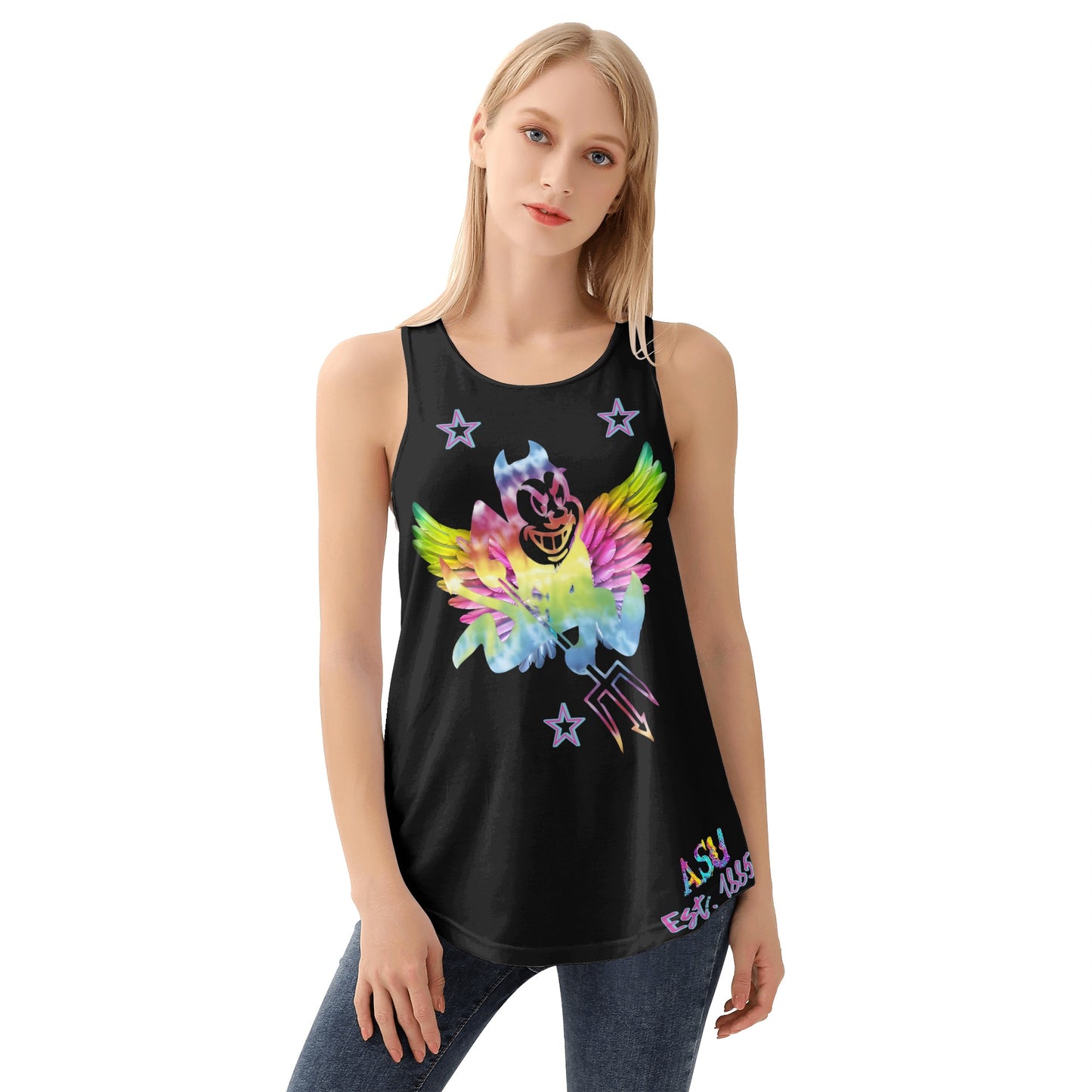 Sun Devils S.O.S Tie-Die Edition Womens Black Vest