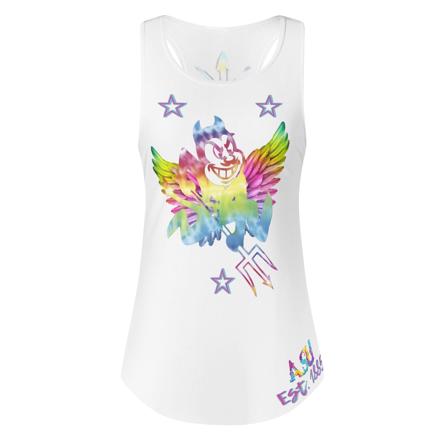 Sun Devils S.O.S Tie-Die Edition Womens White Vest