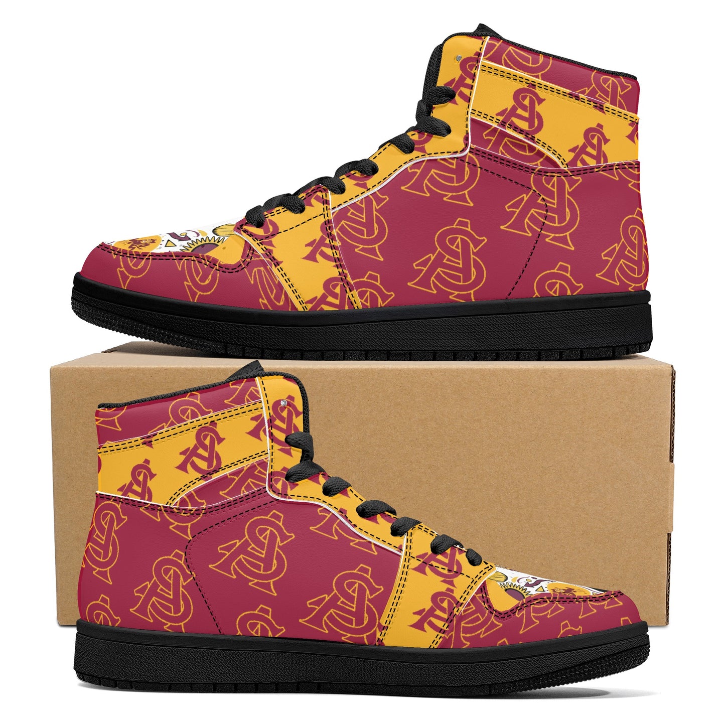 Sun Devil S.O.S Edition Mens Maroon/Gold High Top Leather Star Kicks