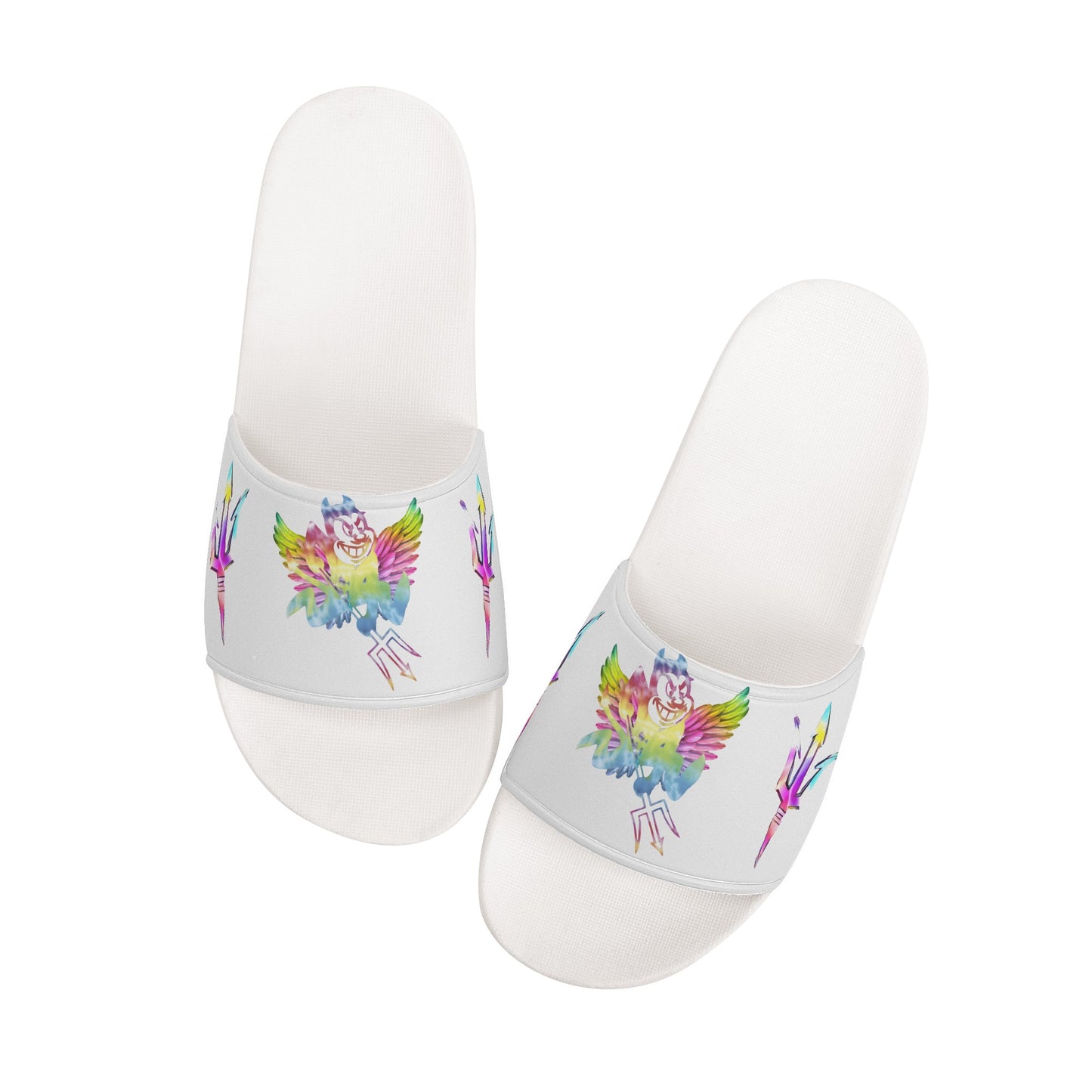 Sun Devil Tie-Die Edition Womens White Star Slides