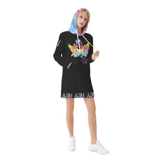 Sun Devil S.O.S Tie-Die Edition Womens Black Hoodie Dress