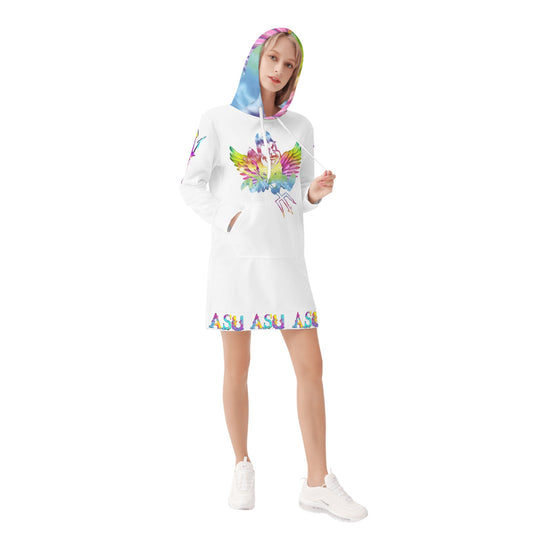 Sun Devil S.O.S Tie-Die Edition Womens White Hoodie Dress