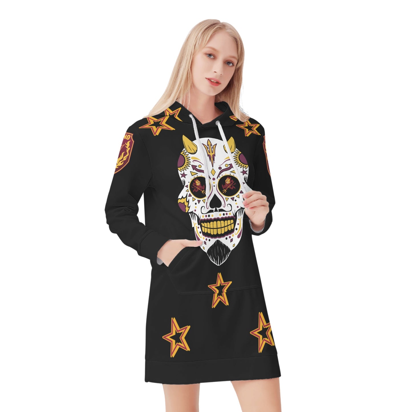 Sun Devil S.O.S Inferno Edition Womens Black Hoodie Dress