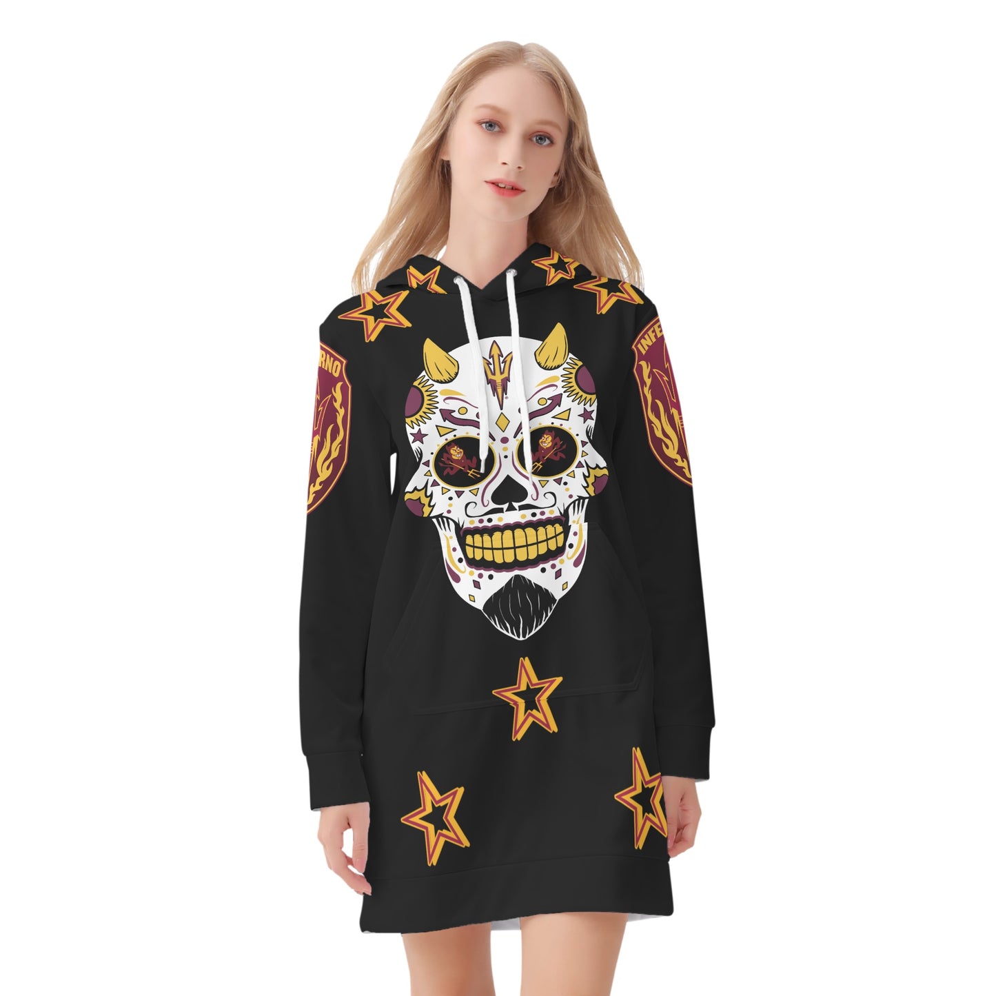 Sun Devil S.O.S Inferno Edition Womens Black Hoodie Dress