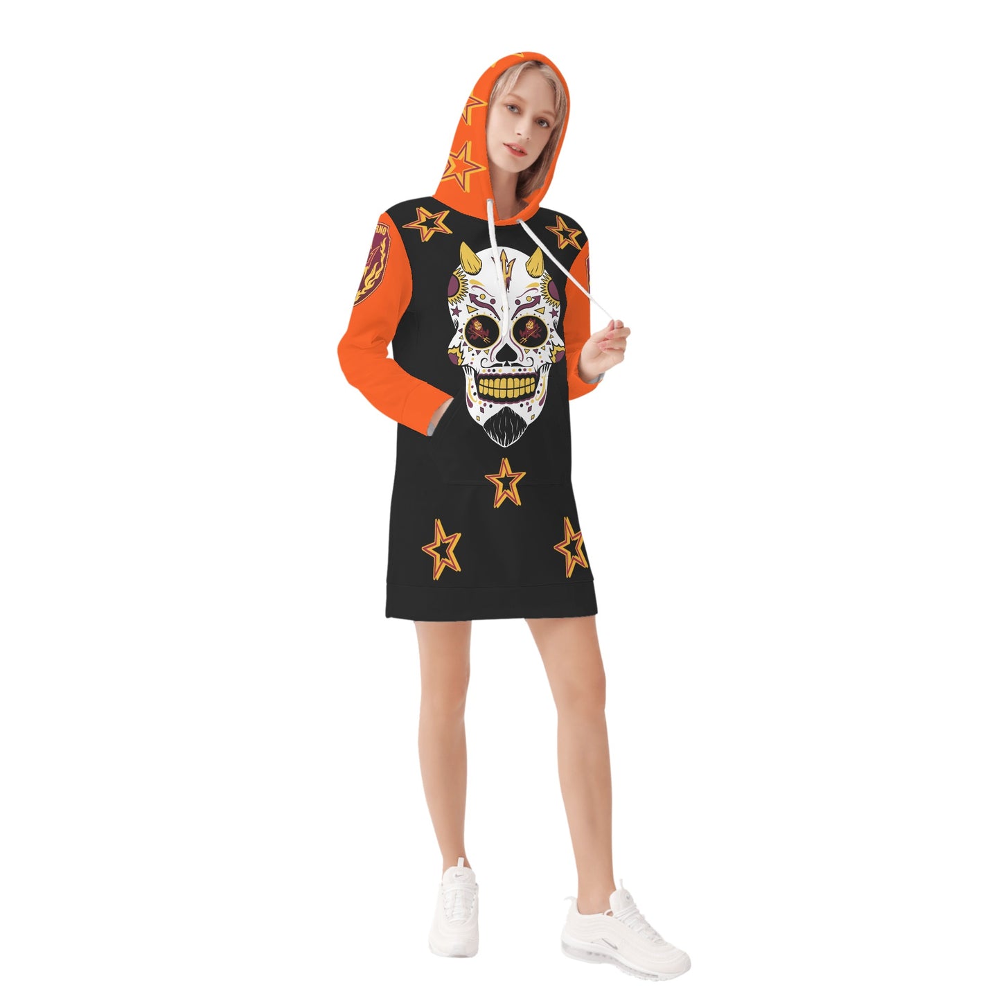 Sun Devil S.O.S Inferno Edition Womens DarkOrange/Black Hoodie Dress