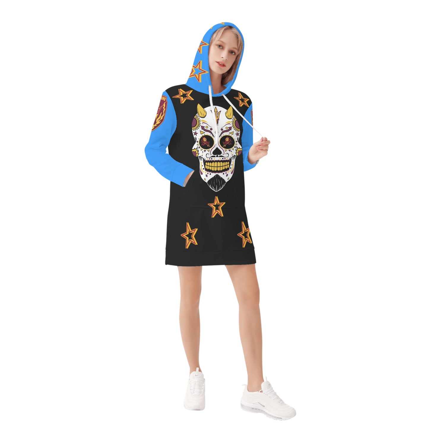 Sun Devil S.O.S Inferno Edition Womens Blue/Black Hoodie Dress