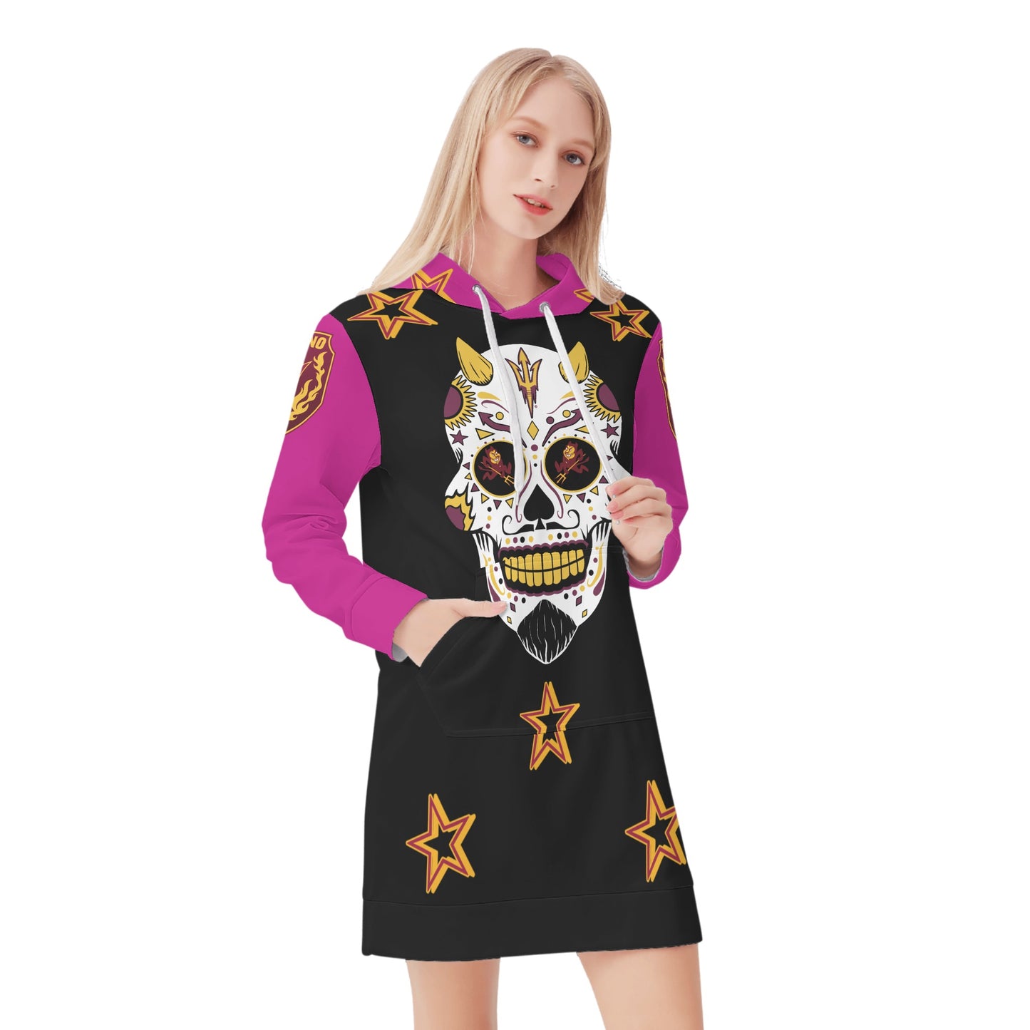 Sun Devil S.O.S Inferno Edition Womens Purple/Black Hoodie Dress