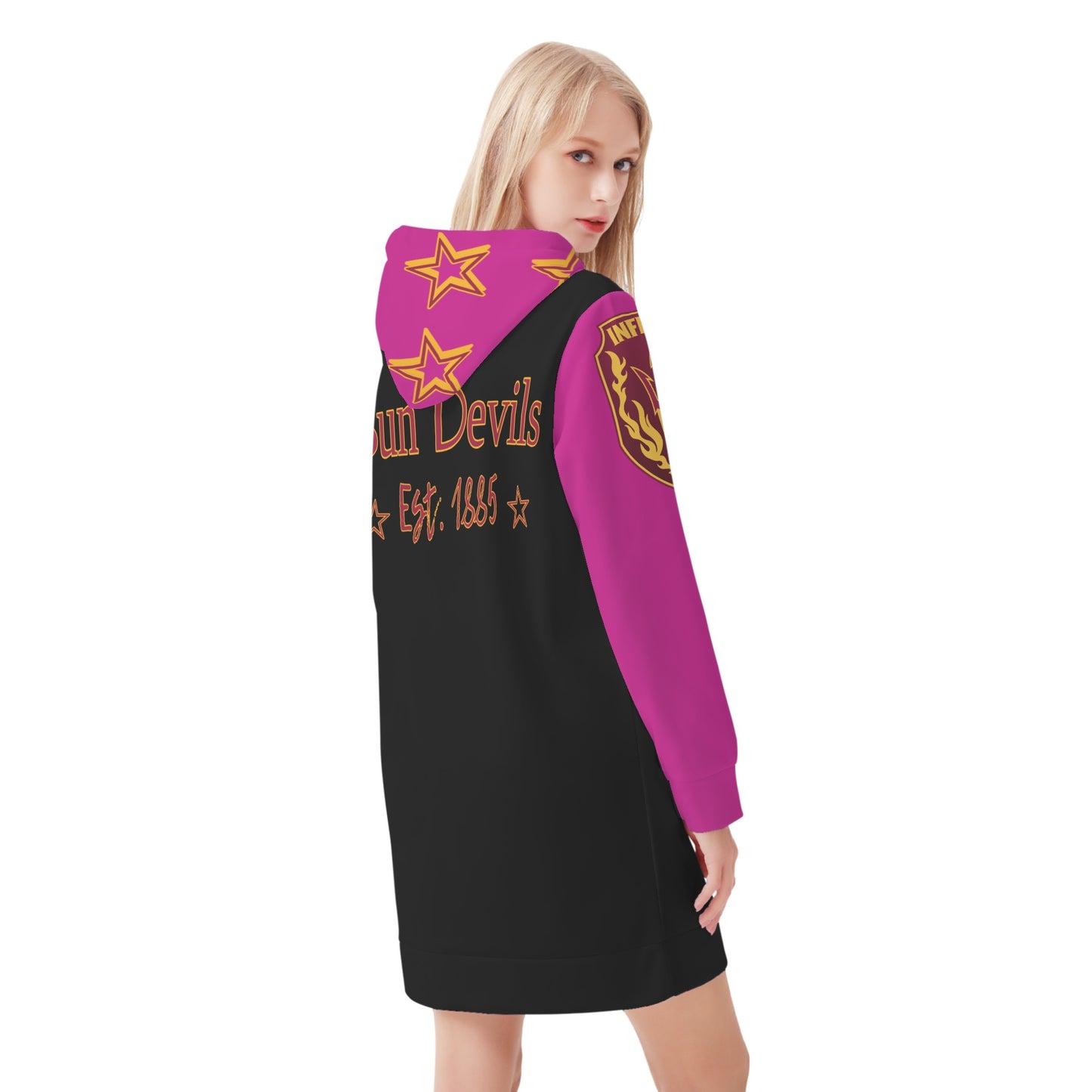 Sun Devil S.O.S Inferno Edition Womens Purple/Black Hoodie Dress