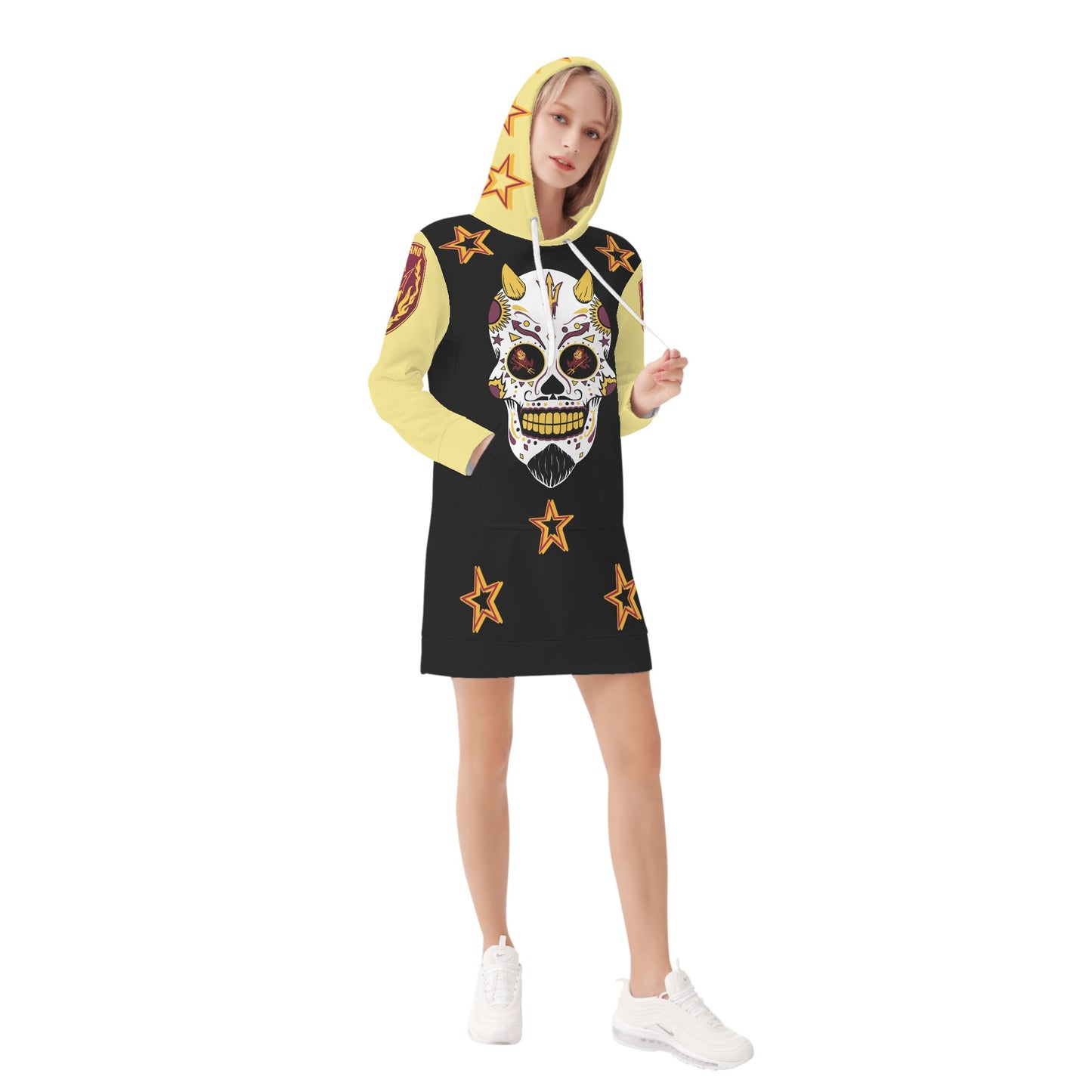 Sun Devil S.O.S Inferno Edition Womens Tan/Black Hoodie Dress