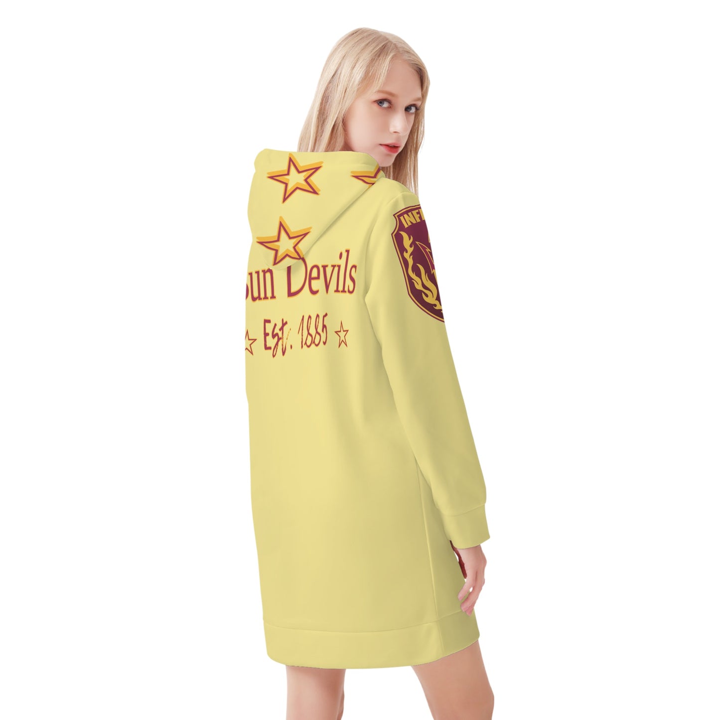 Sun Devil S.O.S Inferno Edition Womens Tan Hoodie Dress