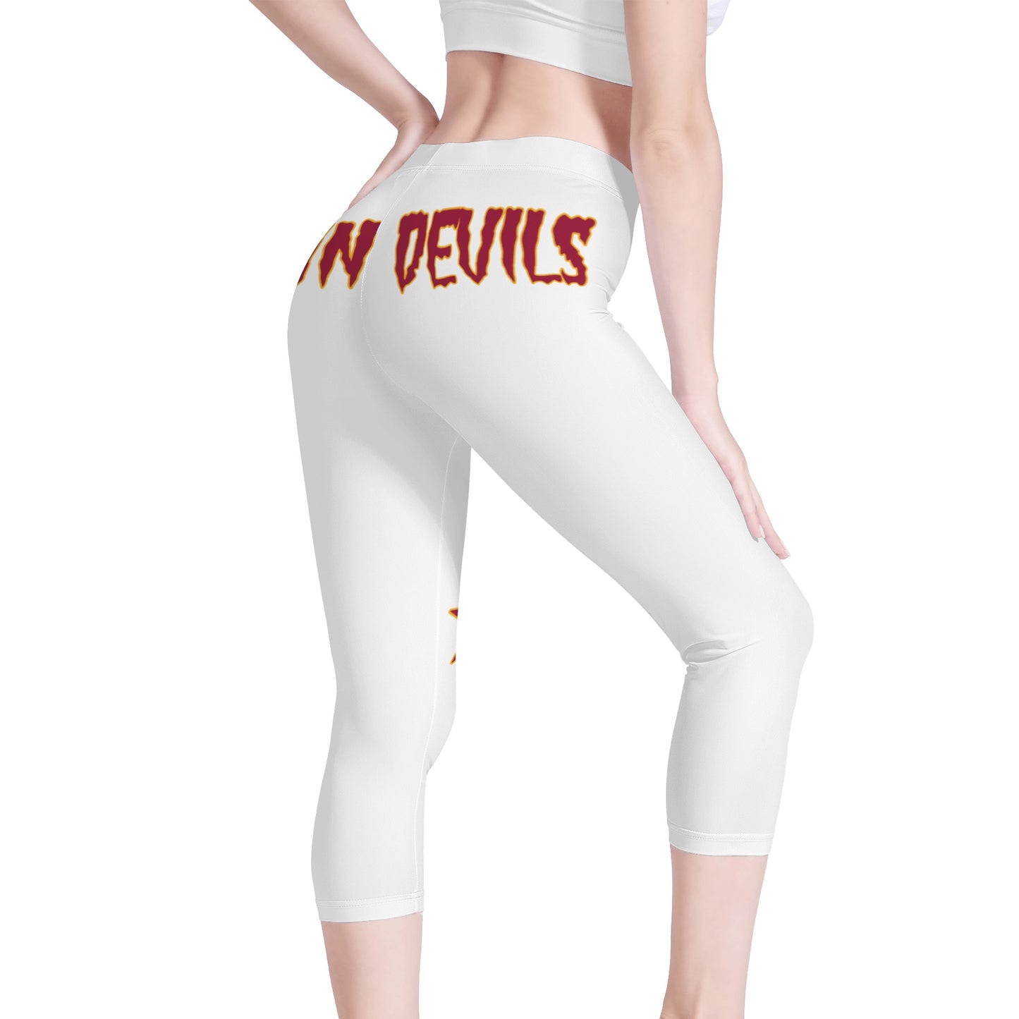 Sun Devil S.O.S Edition Womens Workout  White Yoga Leggings