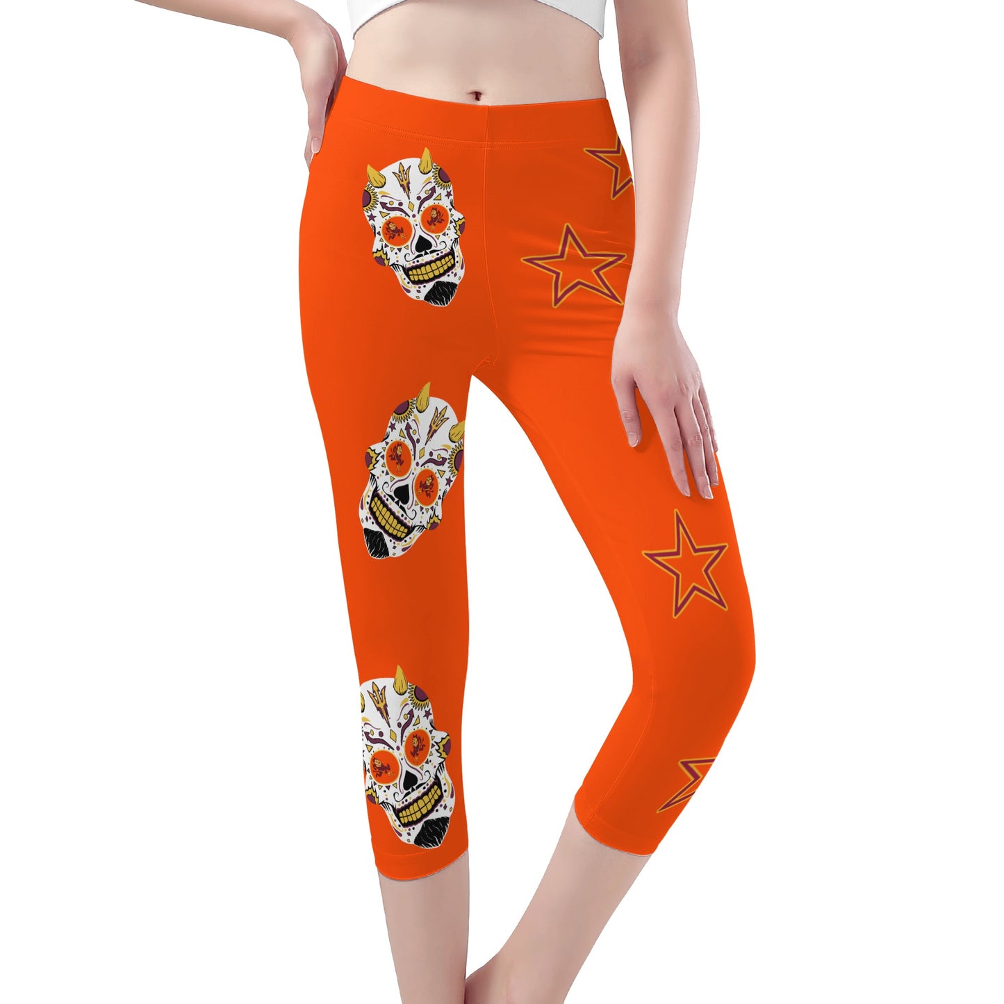 Sun Devil S.O.S Edition Womens Workout Dark Orange Yoga Leggings