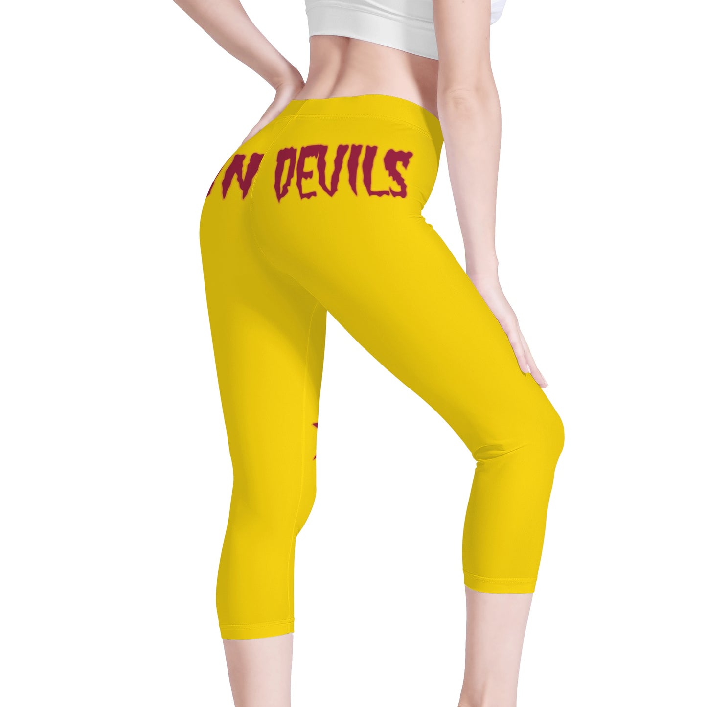 Sun Devil S.O.S Stars Edition Womens Workout  Gold Yoga Leggings