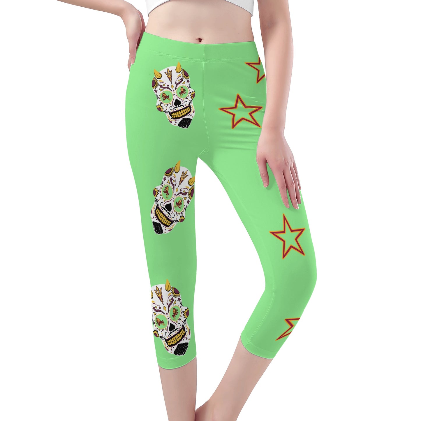 Sun Devil S.O.S Edition Womens Workout  Mint Green Yoga Leggings