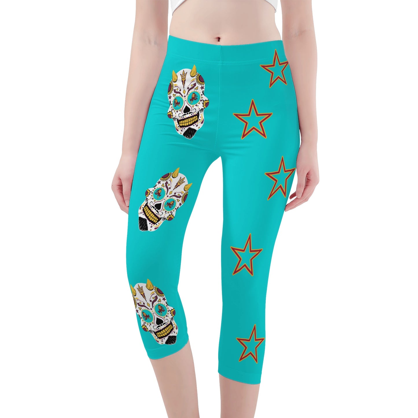 Sun Devil S.O.S Edition Womens Workout  Turquoise Yoga Leggings