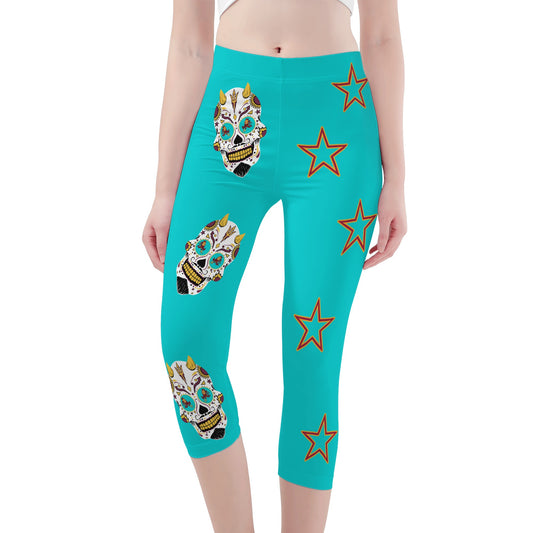 Sun Devil S.O.S Edition Womens Workout  Turquoise Yoga Leggings