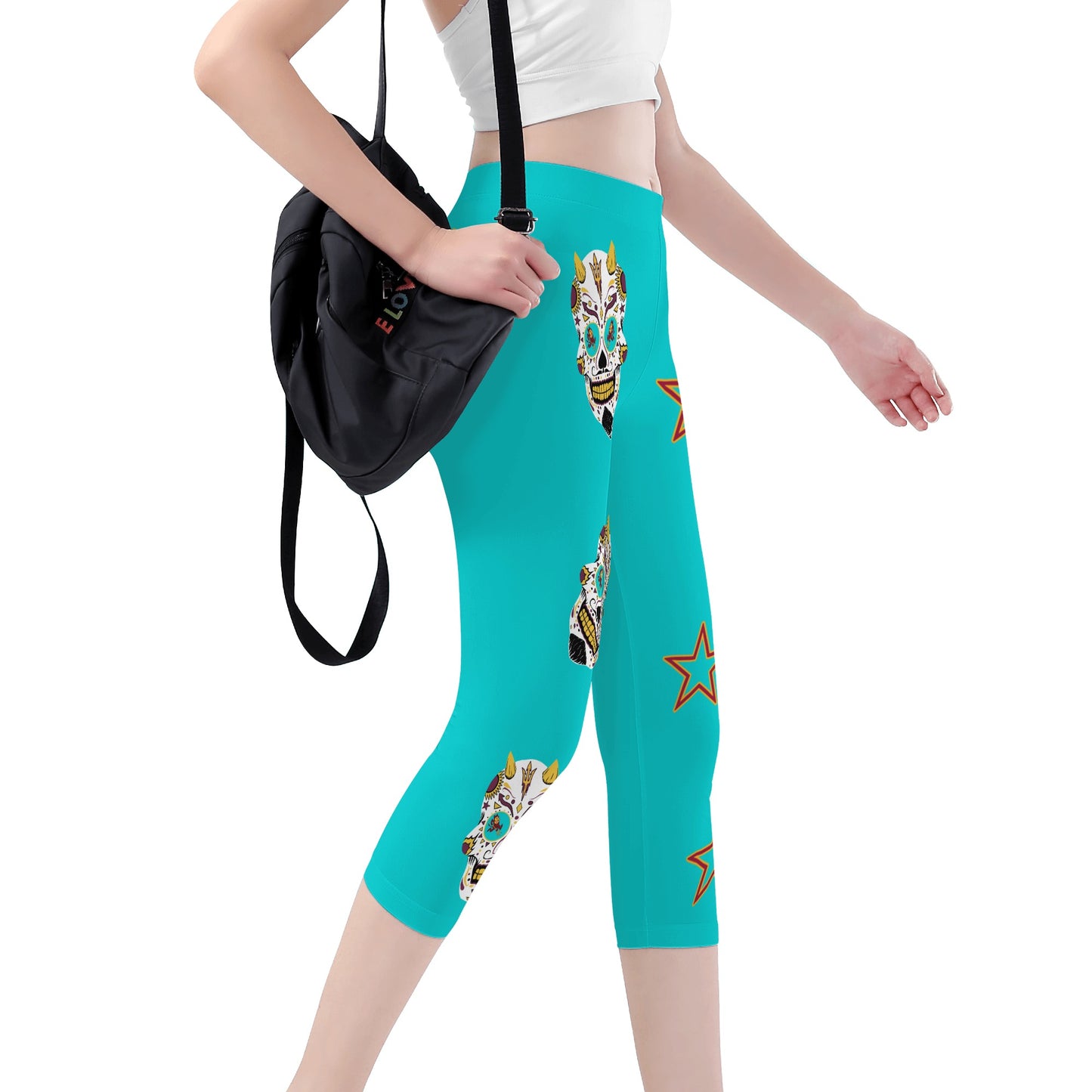 Sun Devil S.O.S Edition Womens Workout  Turquoise Yoga Leggings